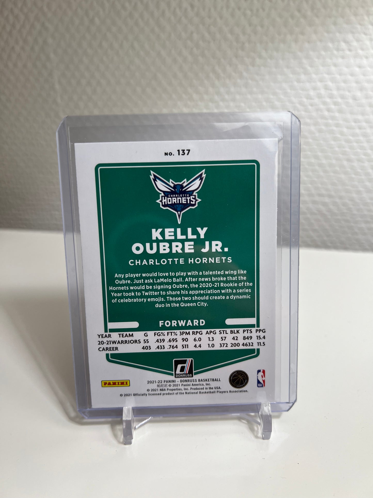 Donruss 21-22 - Kelly Oubre Jr. Pink Laser - Charlotte Hornets
