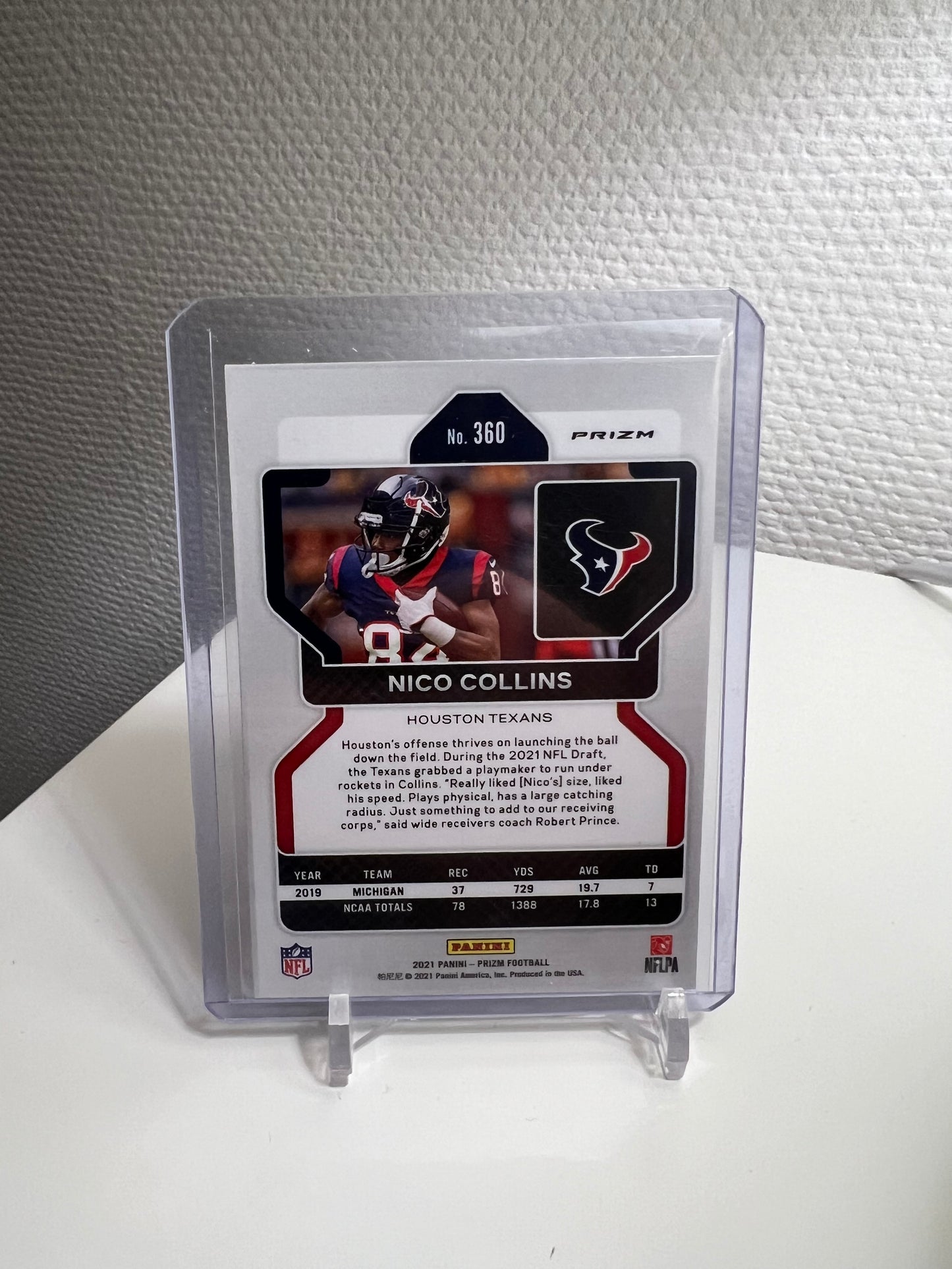 Prizm 21 - Nico Collins Red Holo - Houston Texans