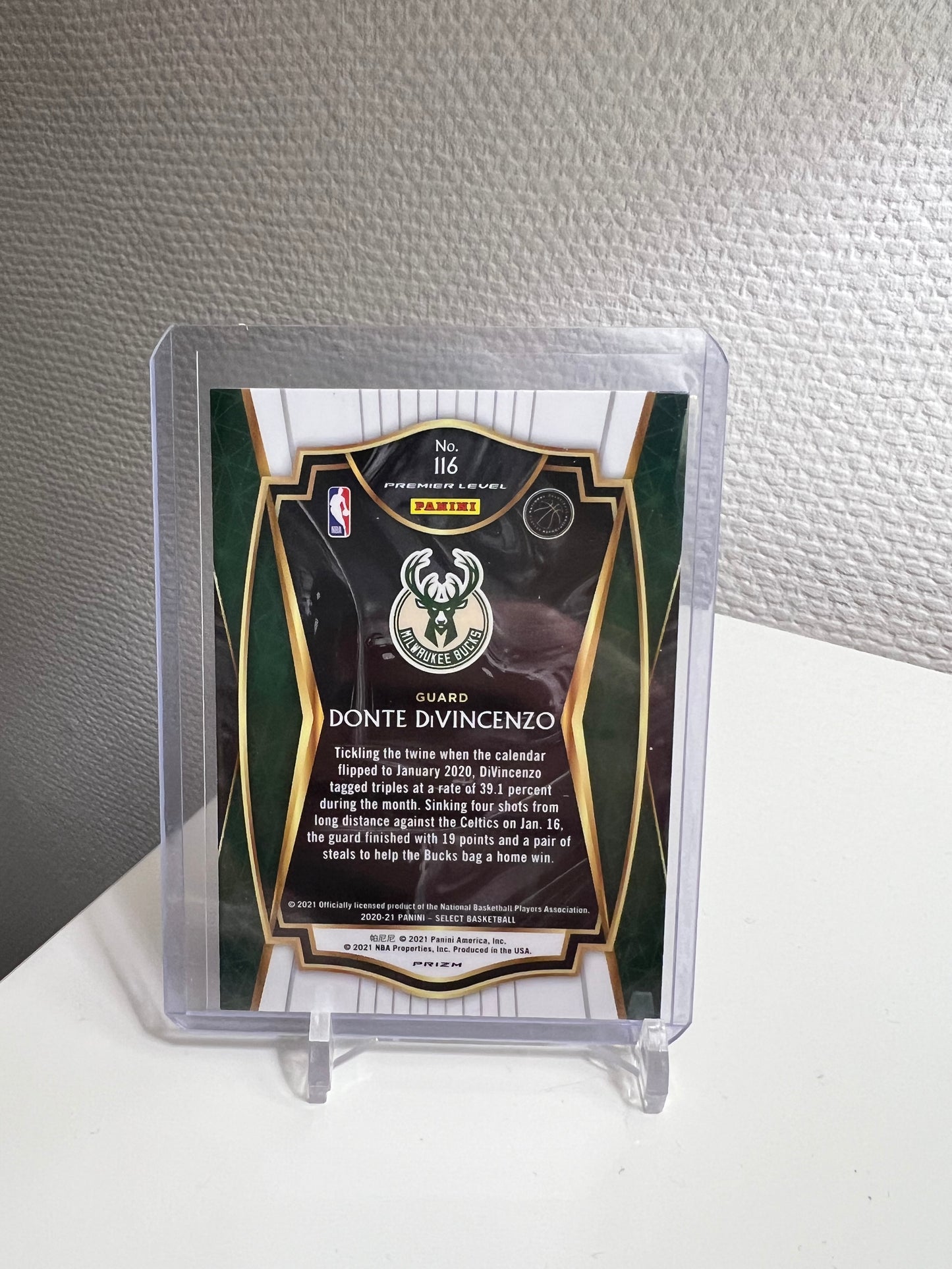Select Blue 20-21 - Donte DiVincenzo Prizm - Milwaukee Bucks