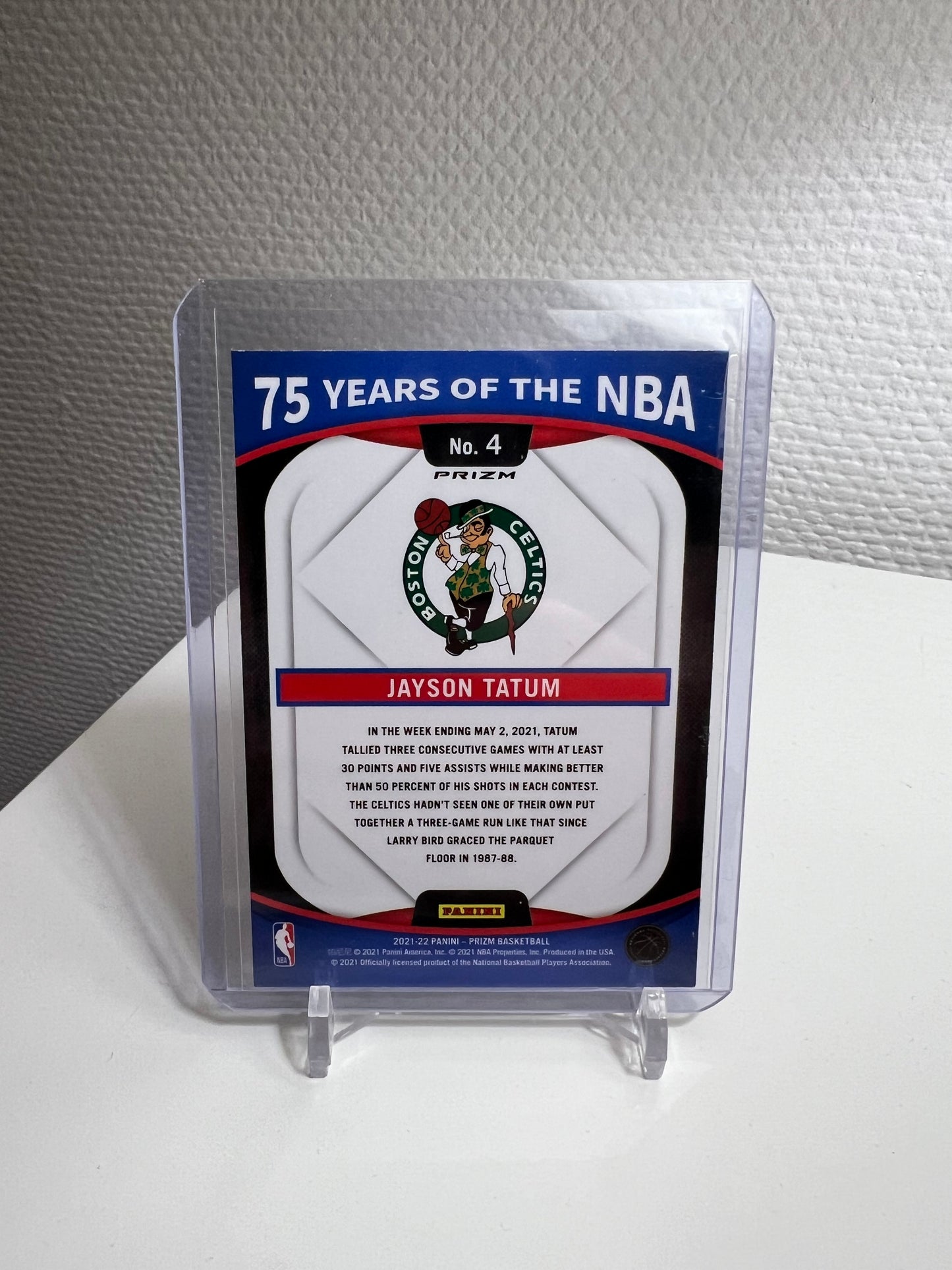Prizm 21-22 - Jayson Tatum 75 Years of the NBA Prizm - Boston Celtics