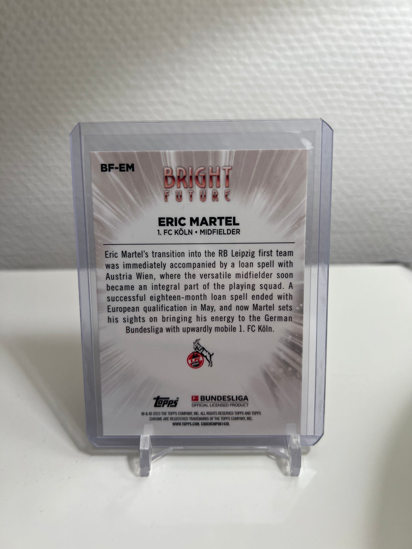 Chrome 22-23 - Eric Martel Bright Future RC Card - FSV Mainz 05