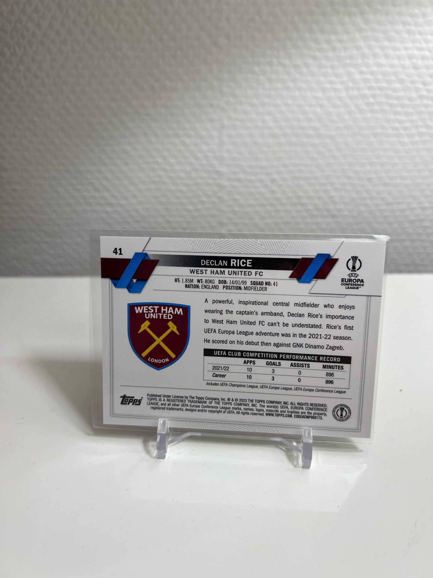 Chrome 22-23 - Declan Rice - West Ham United
