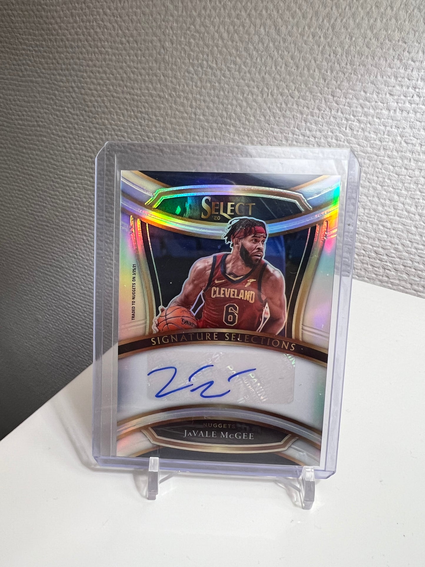 Select 20-21 - JaVale McGee Autograph Signature Selections Silver Prizm - Denver Nuggets #SIS-JMG