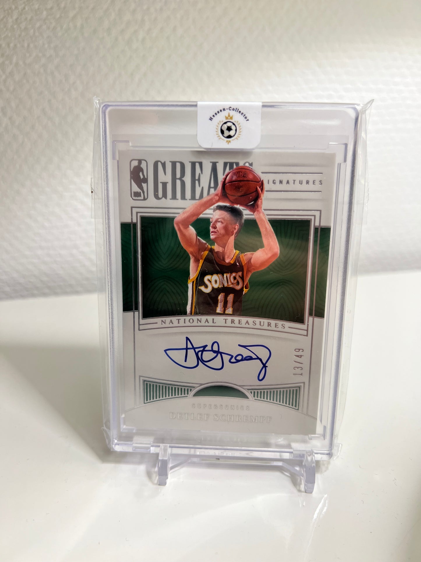 National Treasures 22-23 - Detlef Schrempf OnCard Autograph Great Signatures /49 - Seattle Supersonics #NGS-DFS
