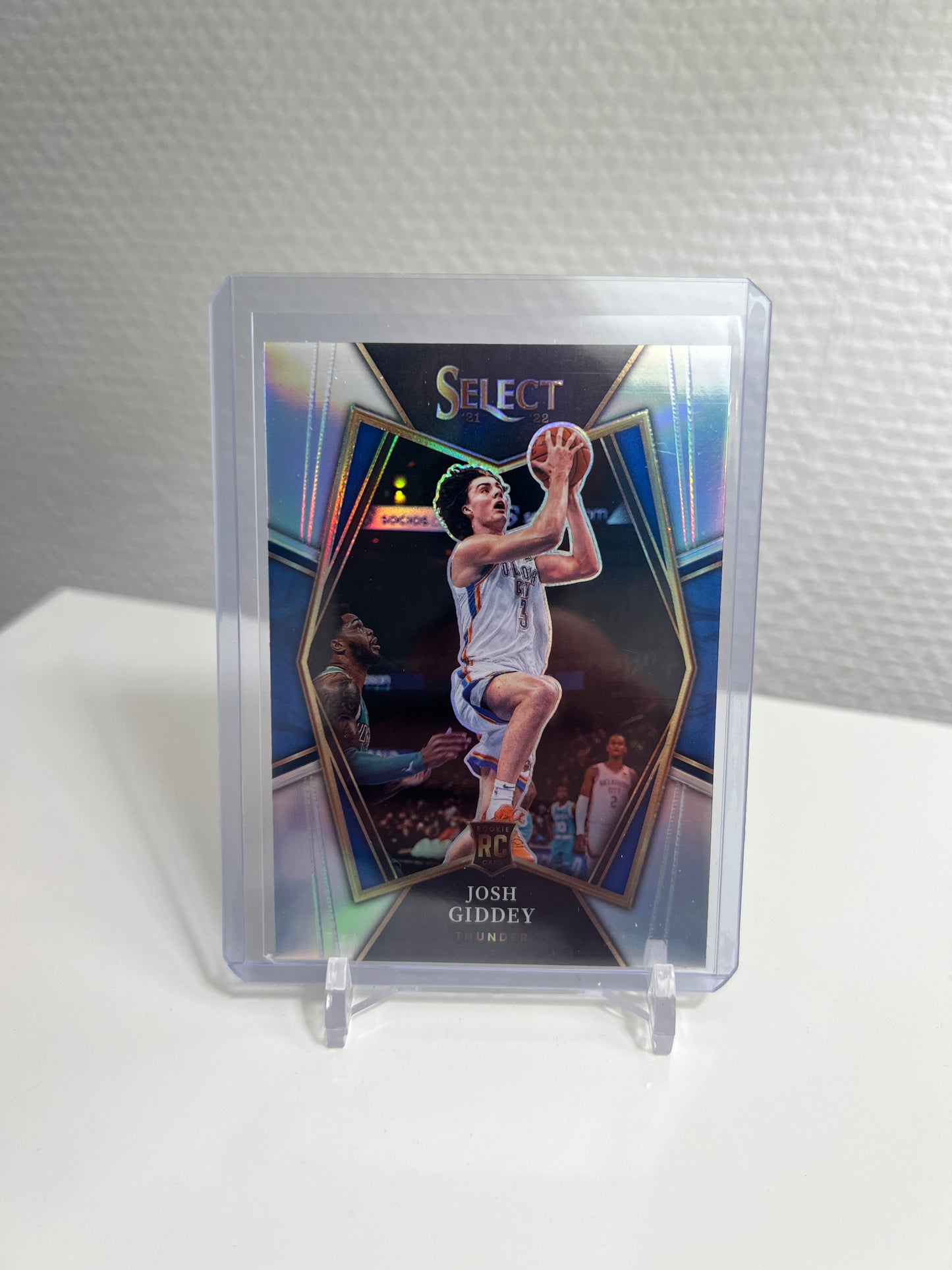 Select 21-22 - Josh Giddey Silver Holo Premier Level RC Card - Oklahoma City Thunder