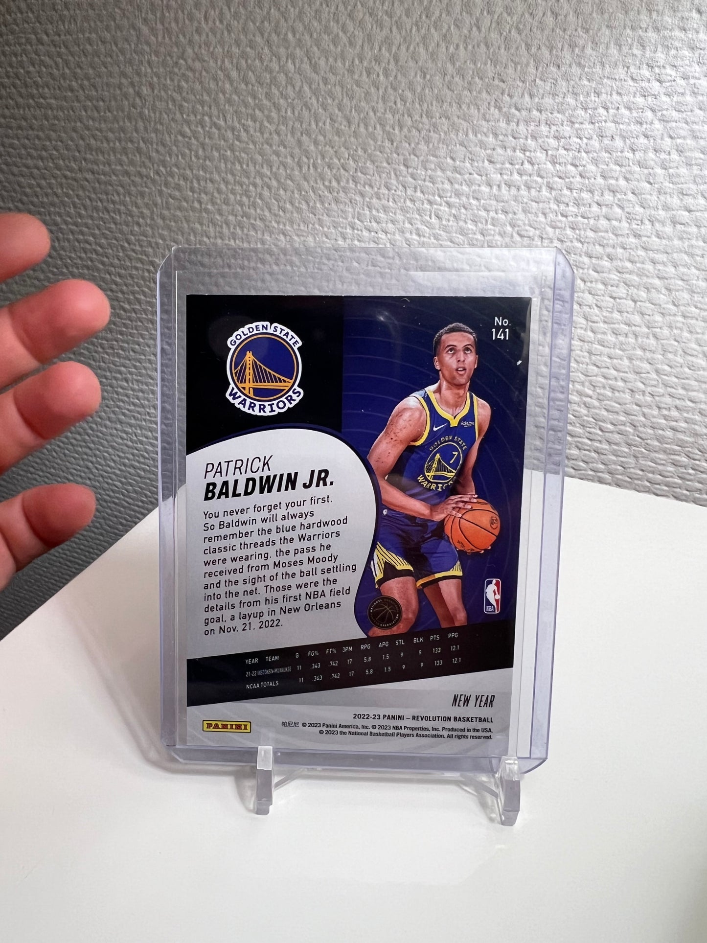 Revolution 22-23 - Patrick Baldwin Jr. New Year RC Card - Golden State Warriors