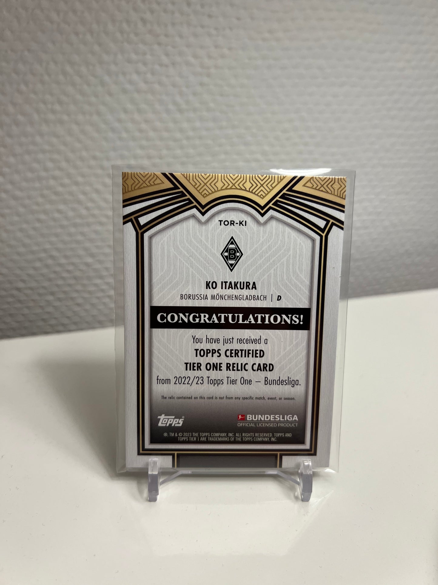 Tier One 22-23 - K. Itakura Relic /144 - Borussia Mönchengladbach #TOR-KI