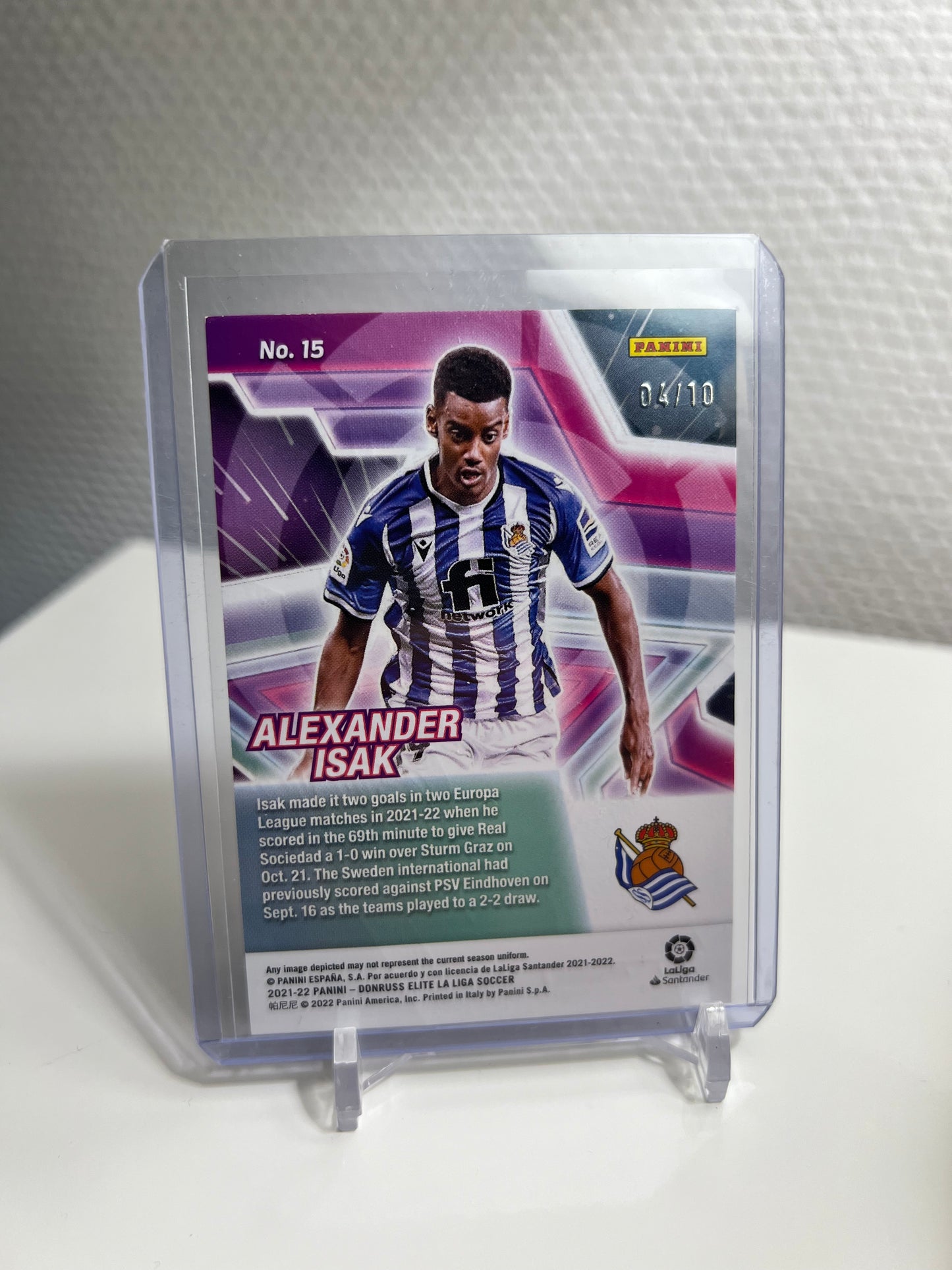 Donruss Elite 21-22 - Alexander Isak Star Status Gold /10 - Real Sociedad San Sebastian