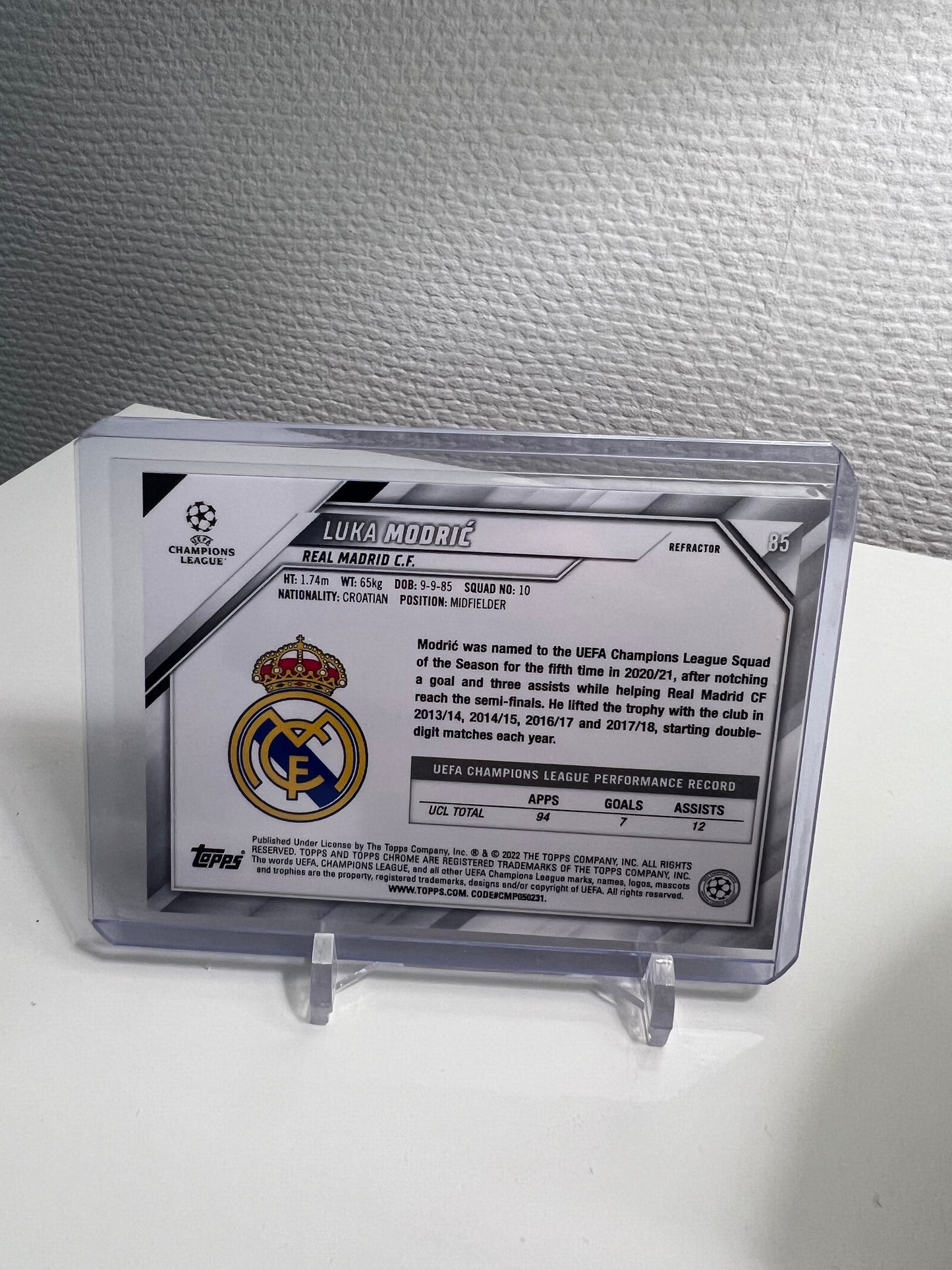 Chrome 21-22 - Luka Modric Refractor - Real Madrid