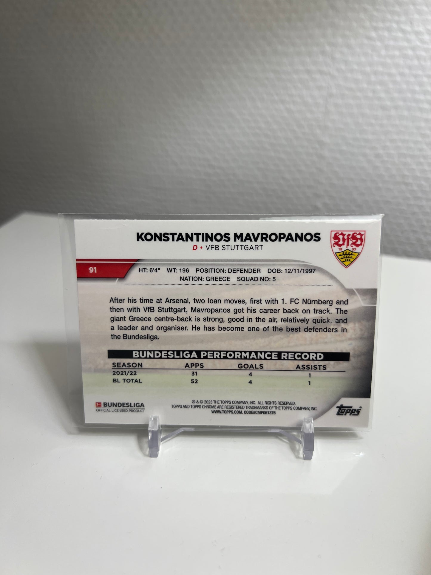 Chrome 22-23 - Konstantinos Mavropanos - VfB Stuttgart