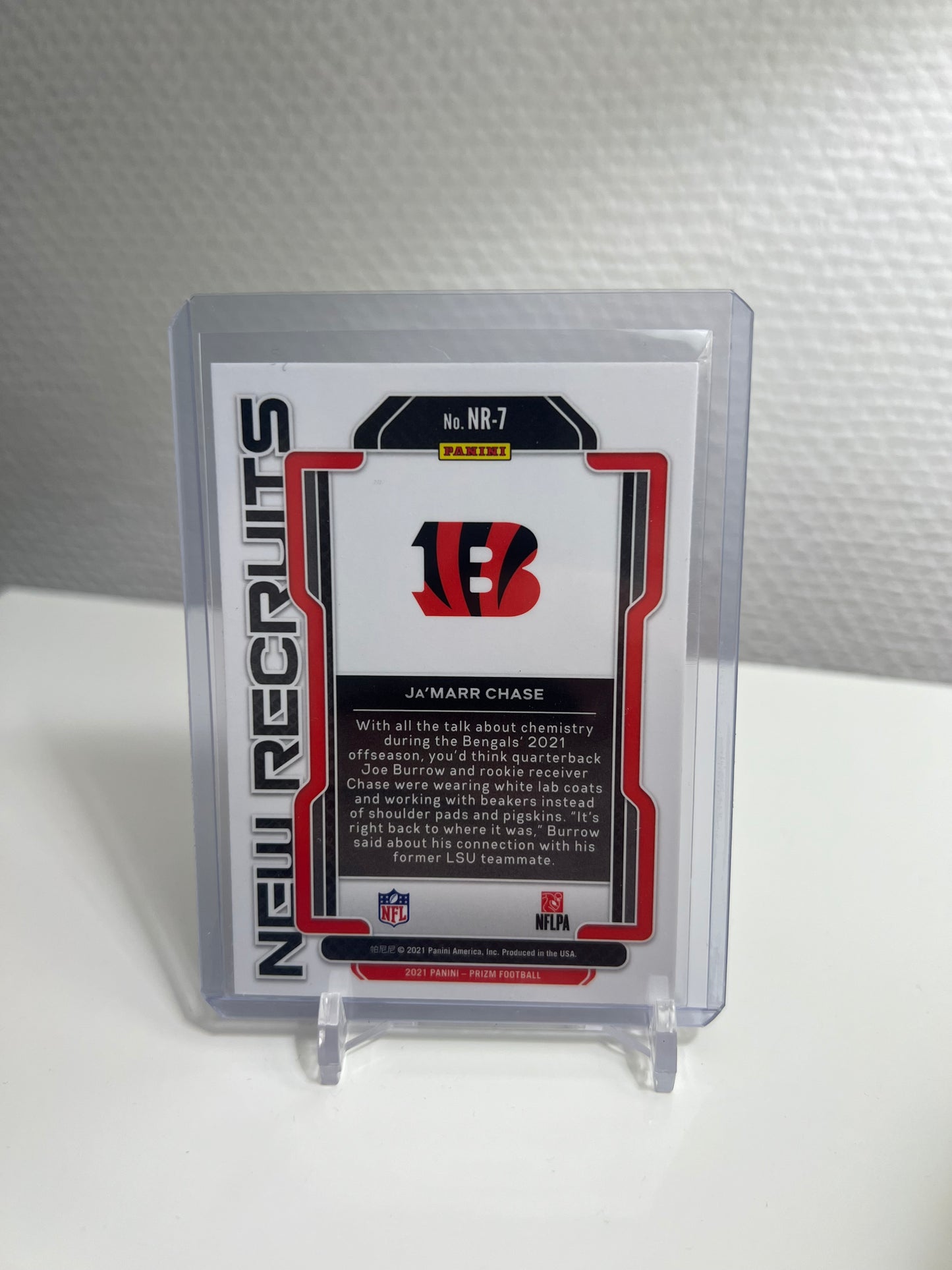 Prizm 21 - Ja Marr Chase New Recruits RC Card - Cincinnati Bengals #NR-7