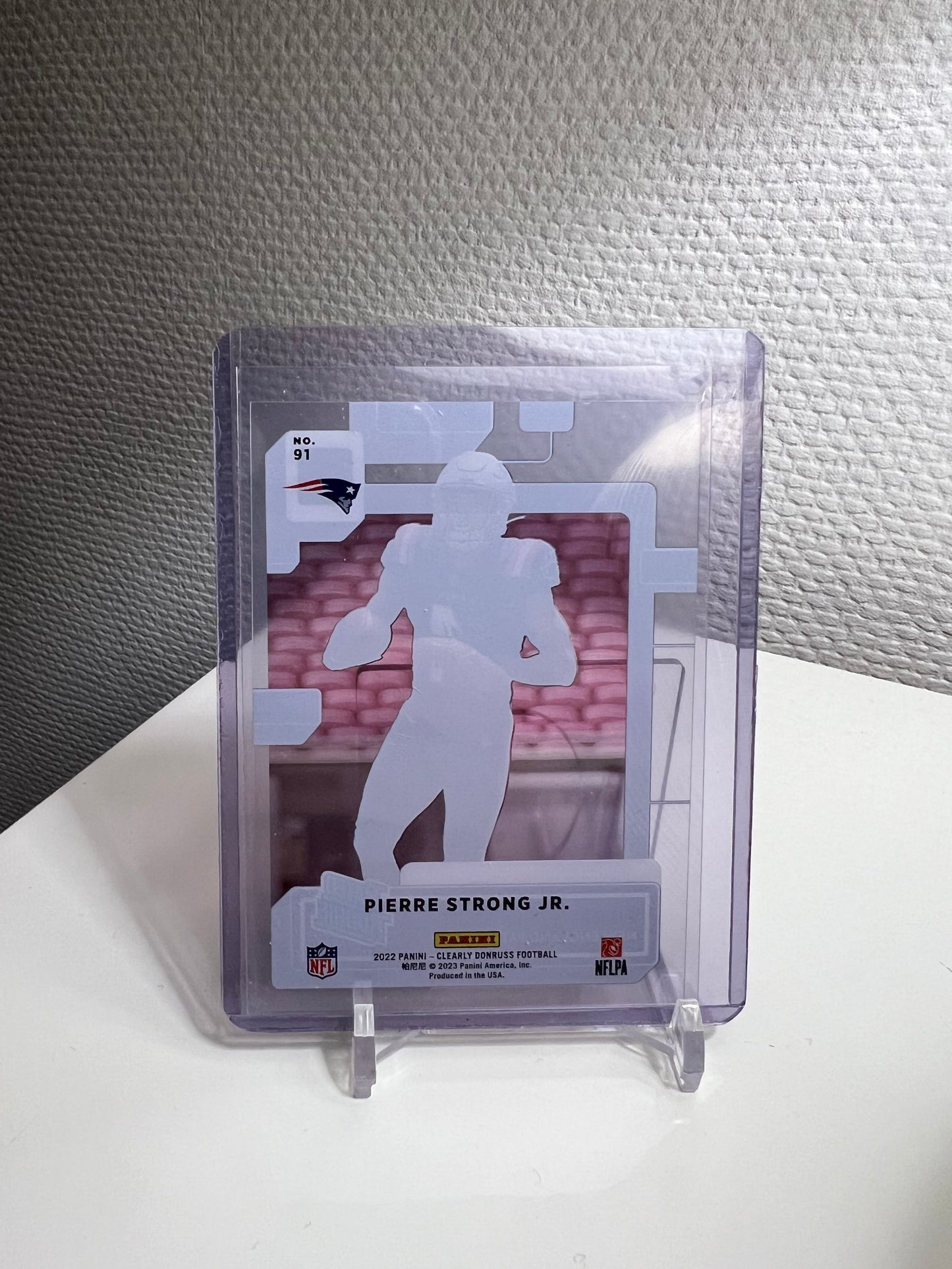 Clearly Donruss 22 - Pierre Strong Jr. Rated Rookie - New England Patriots