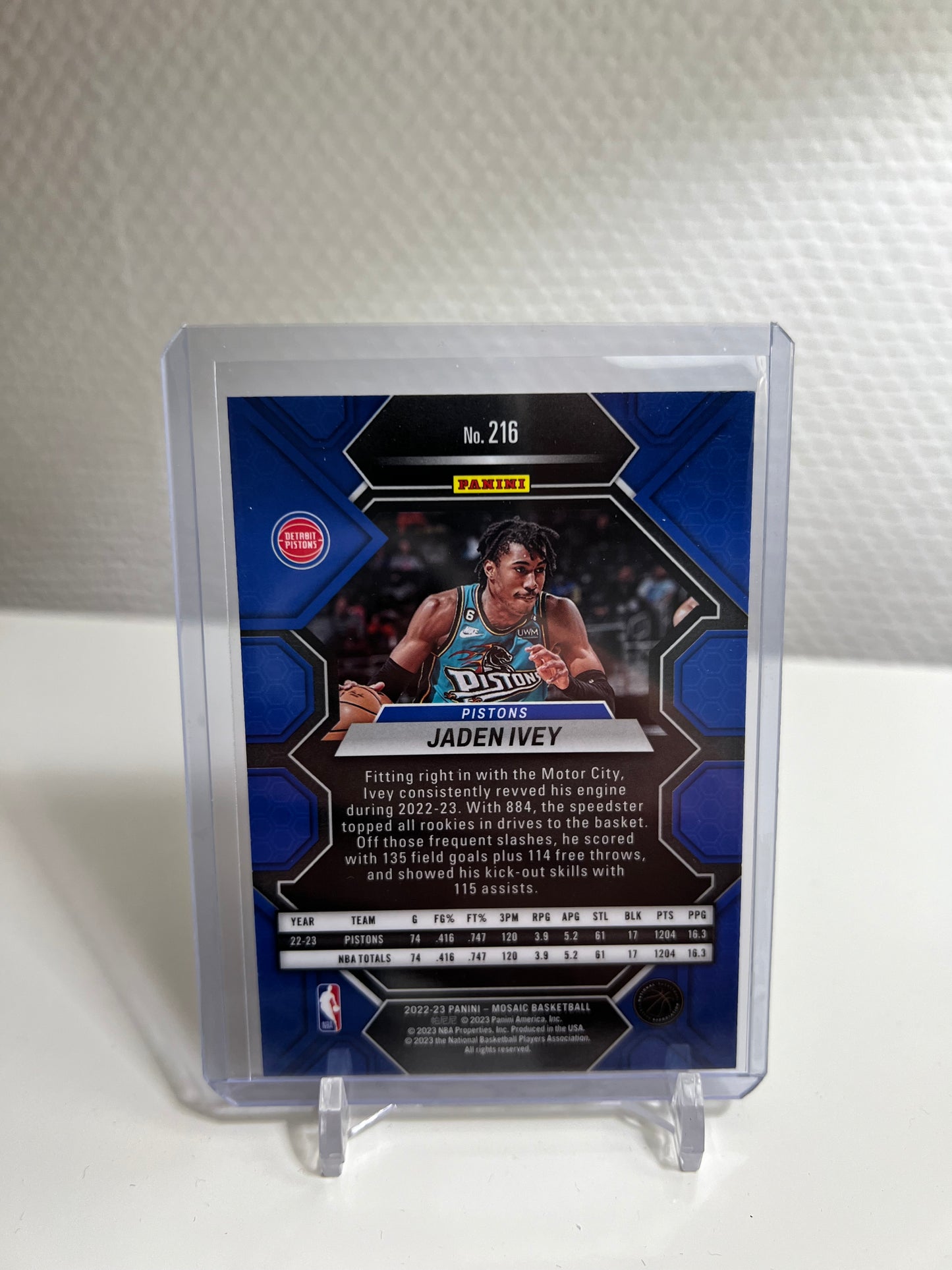 Mosaic 22-23 - Jaden Ivey RC Card - Detroit Pistons
