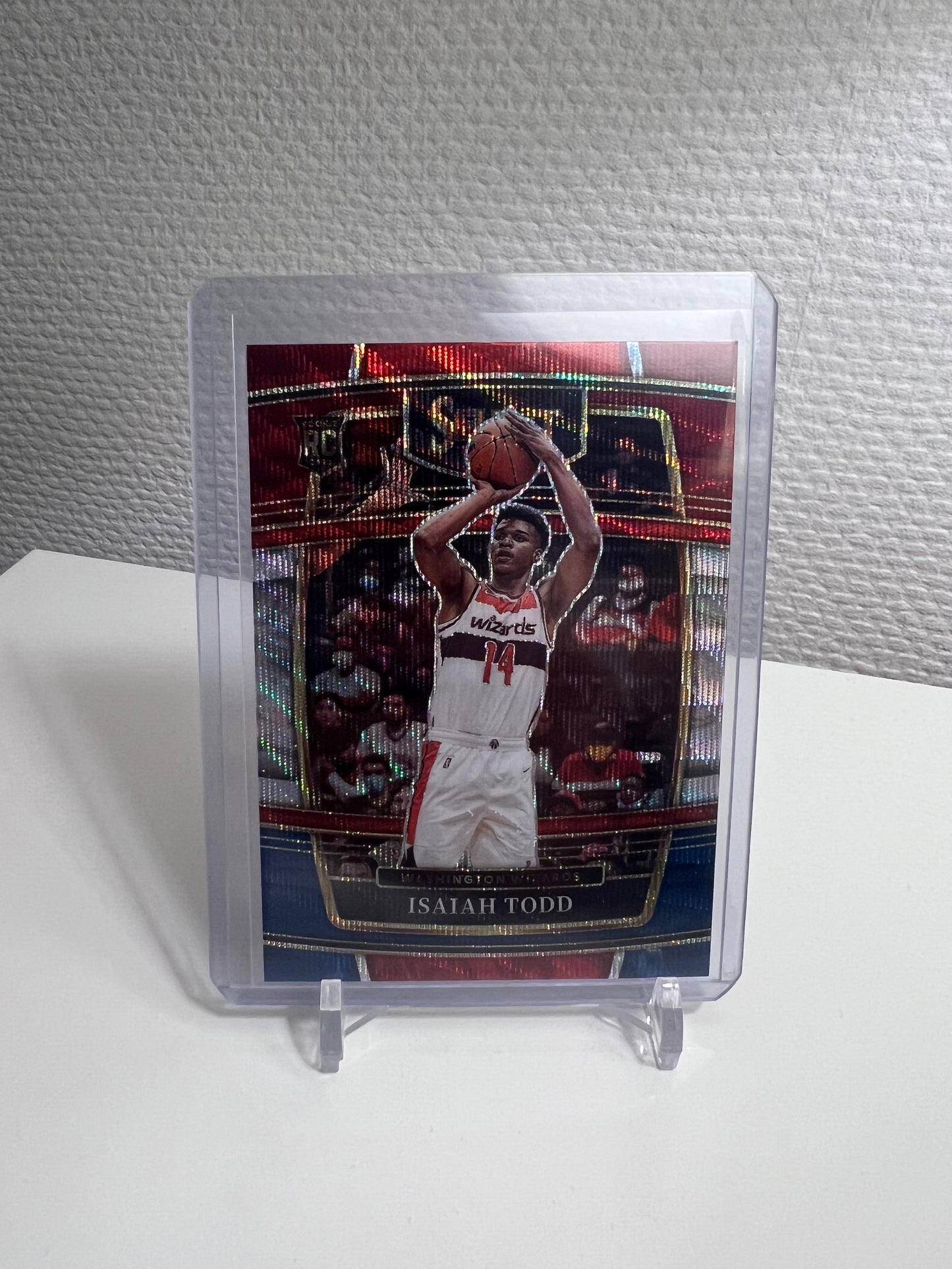 Select 21-22 - Isaiah Todd Concourse Tri-Color Wave RC Card - Washington Wizards
