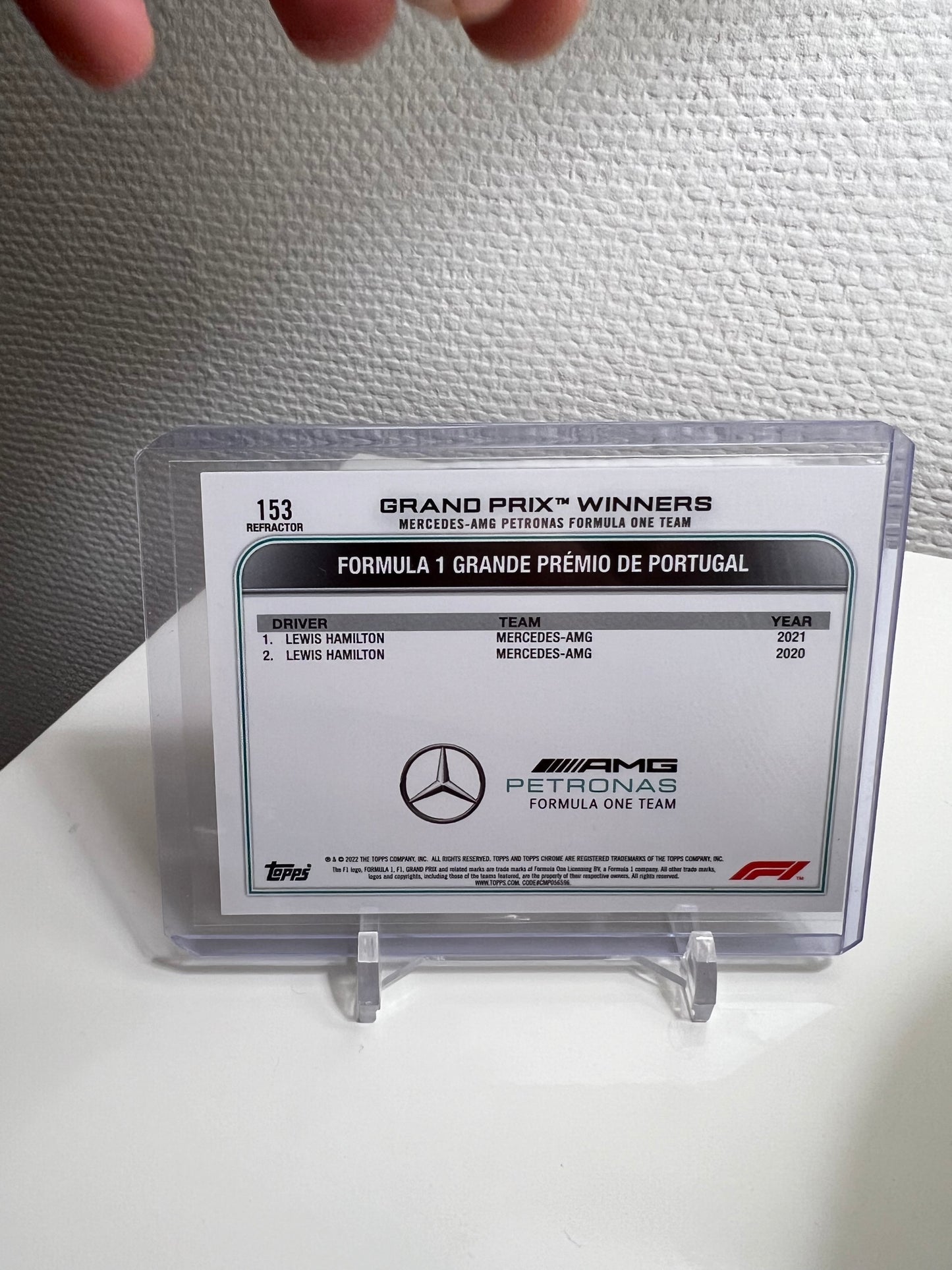 Chrome 22 - Lewis Hamilton Grand Prix Winner Portugal 2021 Refractor - Mercedes Petronas