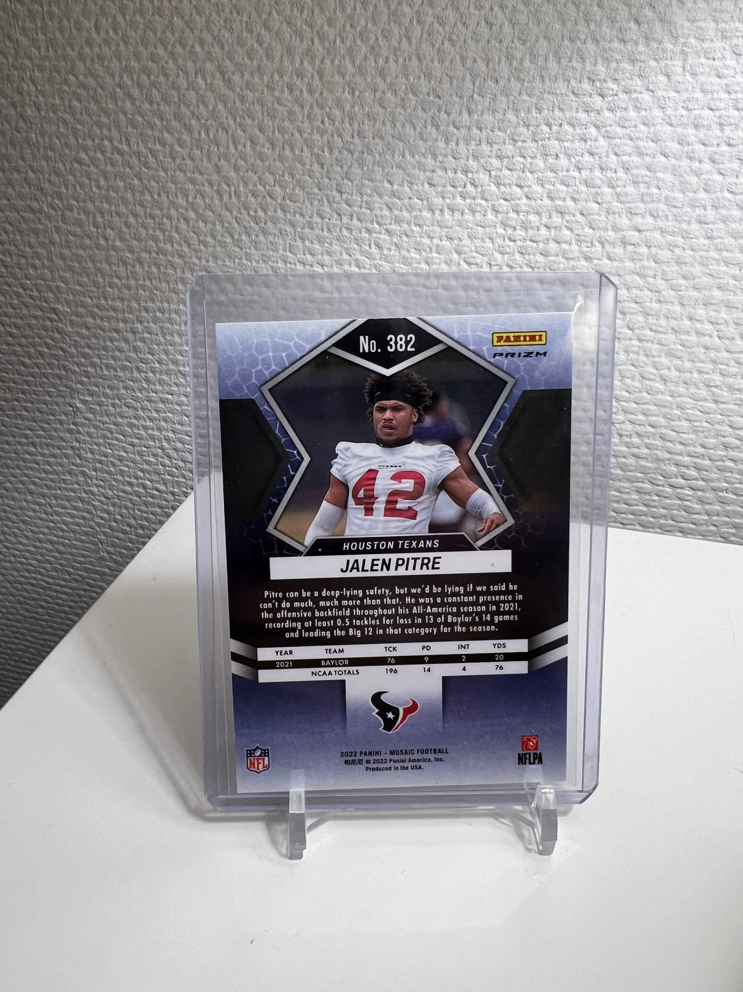 Mosaic 22 - Jalen Pitre Silver Prizm RC Card - Houston Texans