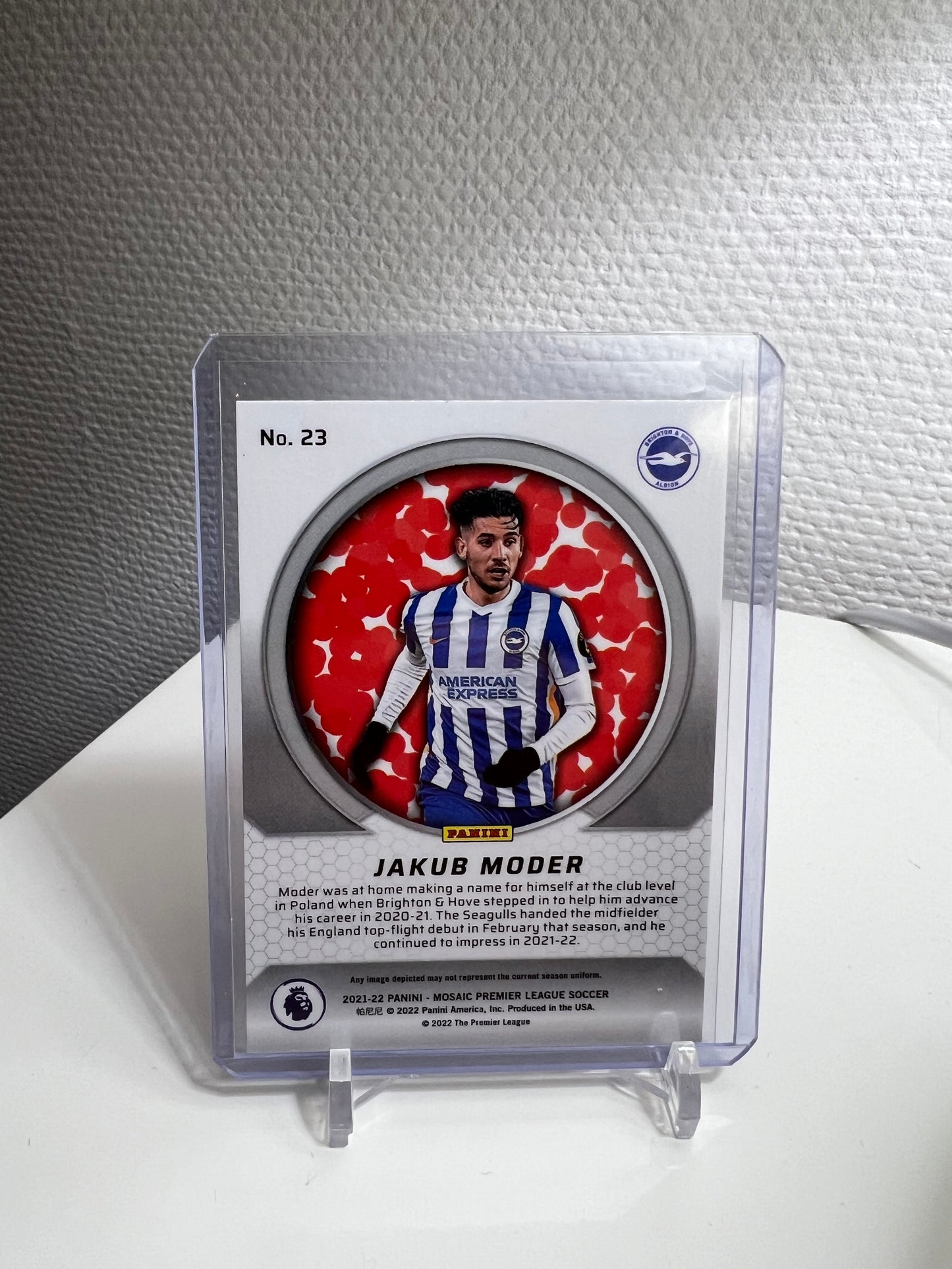 Mosaic 21-22 - Jakub Moder RC Card International Men of Mastery - Brighton & Hove Albion