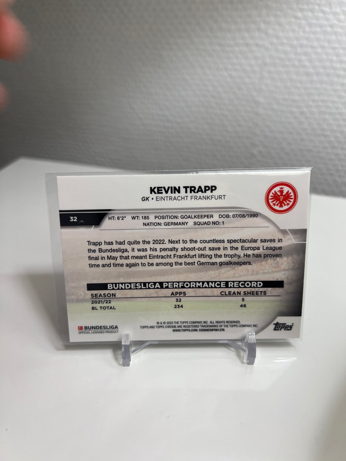 Chrome 22-23 - Kevin Trapp - Eintracht Frankfurt