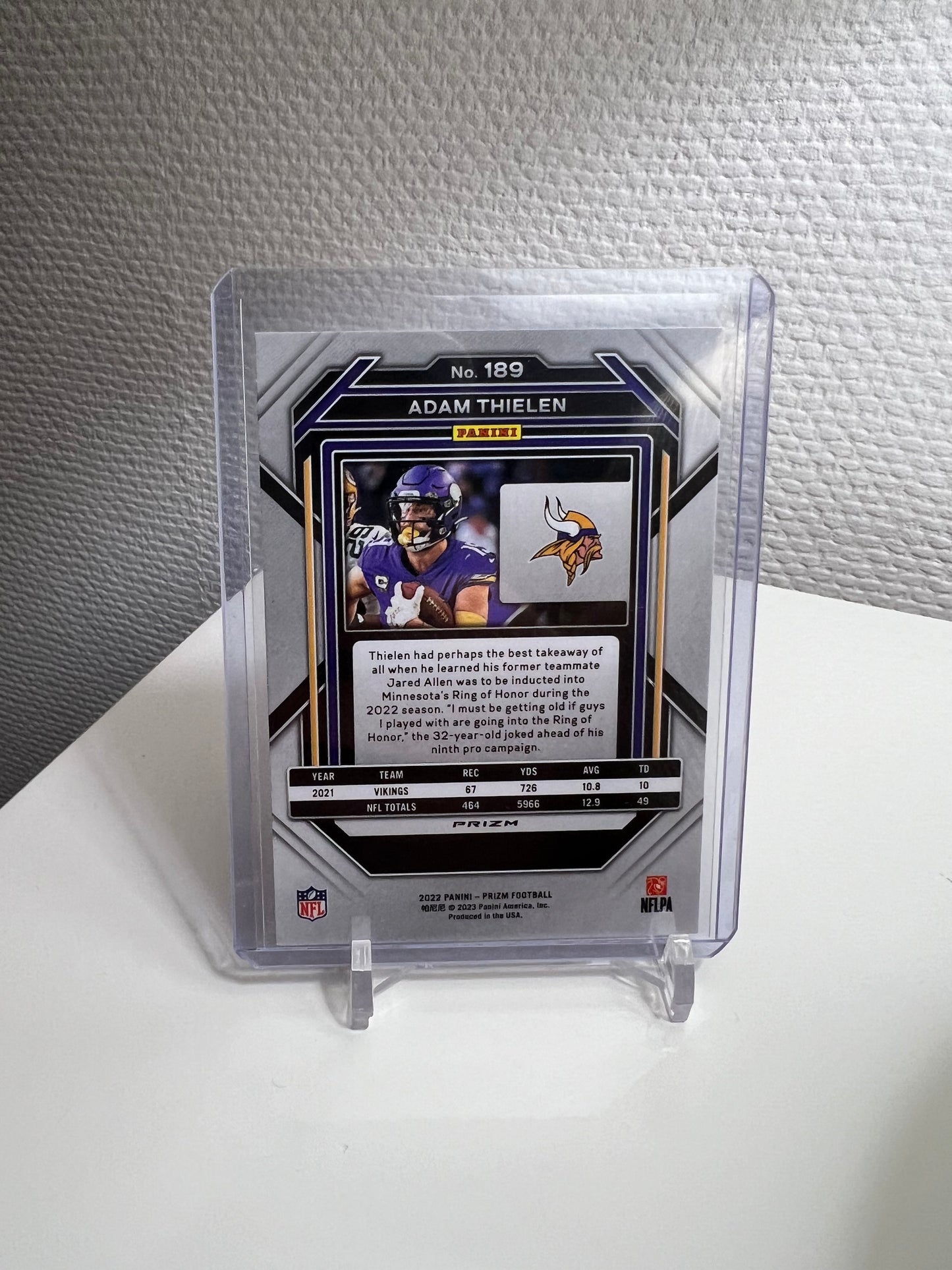 Prizm 22 - Adam Thielen Tri-Color - Minnesota Vikings