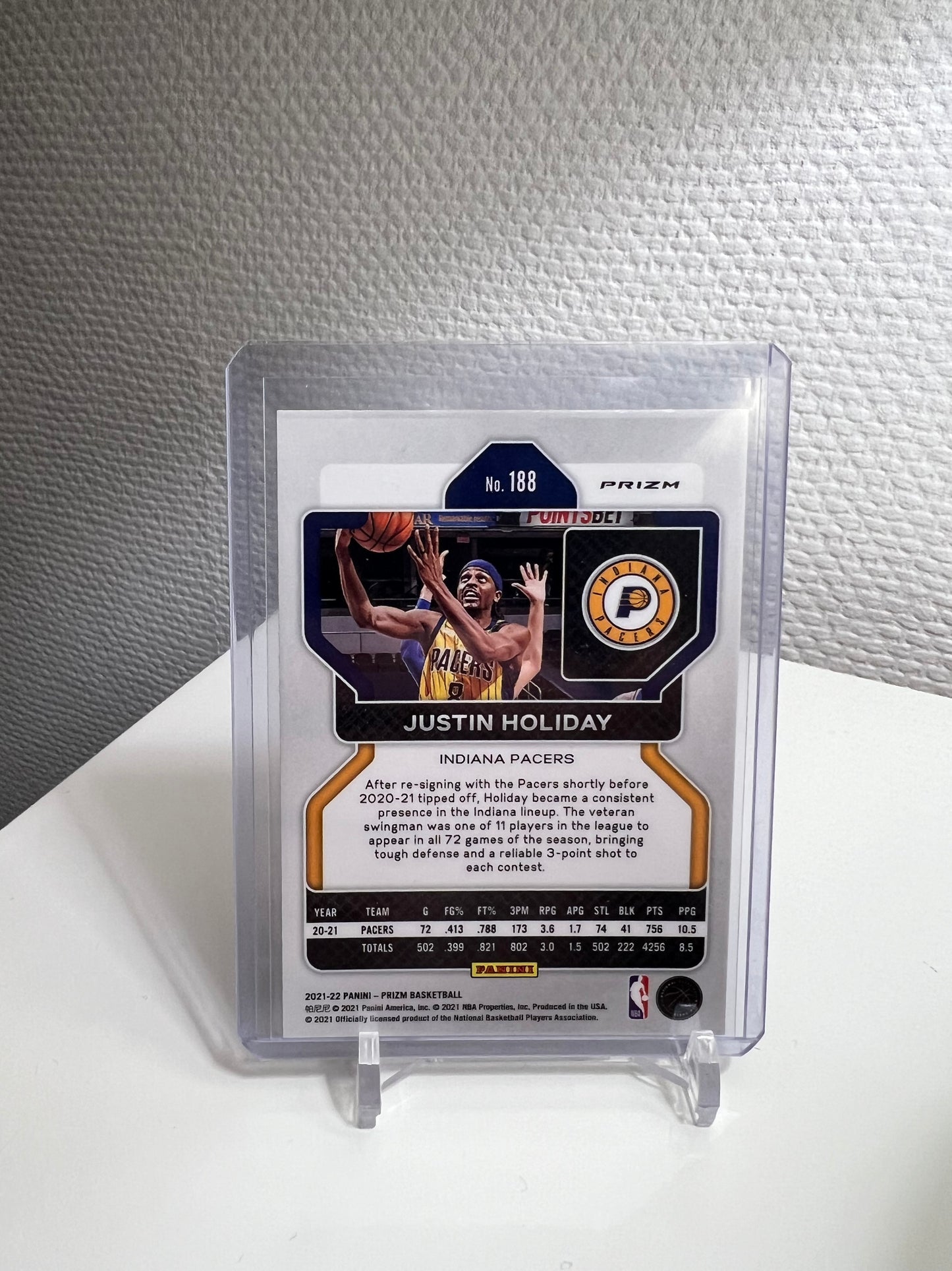 Prizm 21-22 - Justin Holiday Green - Indiana Pacers