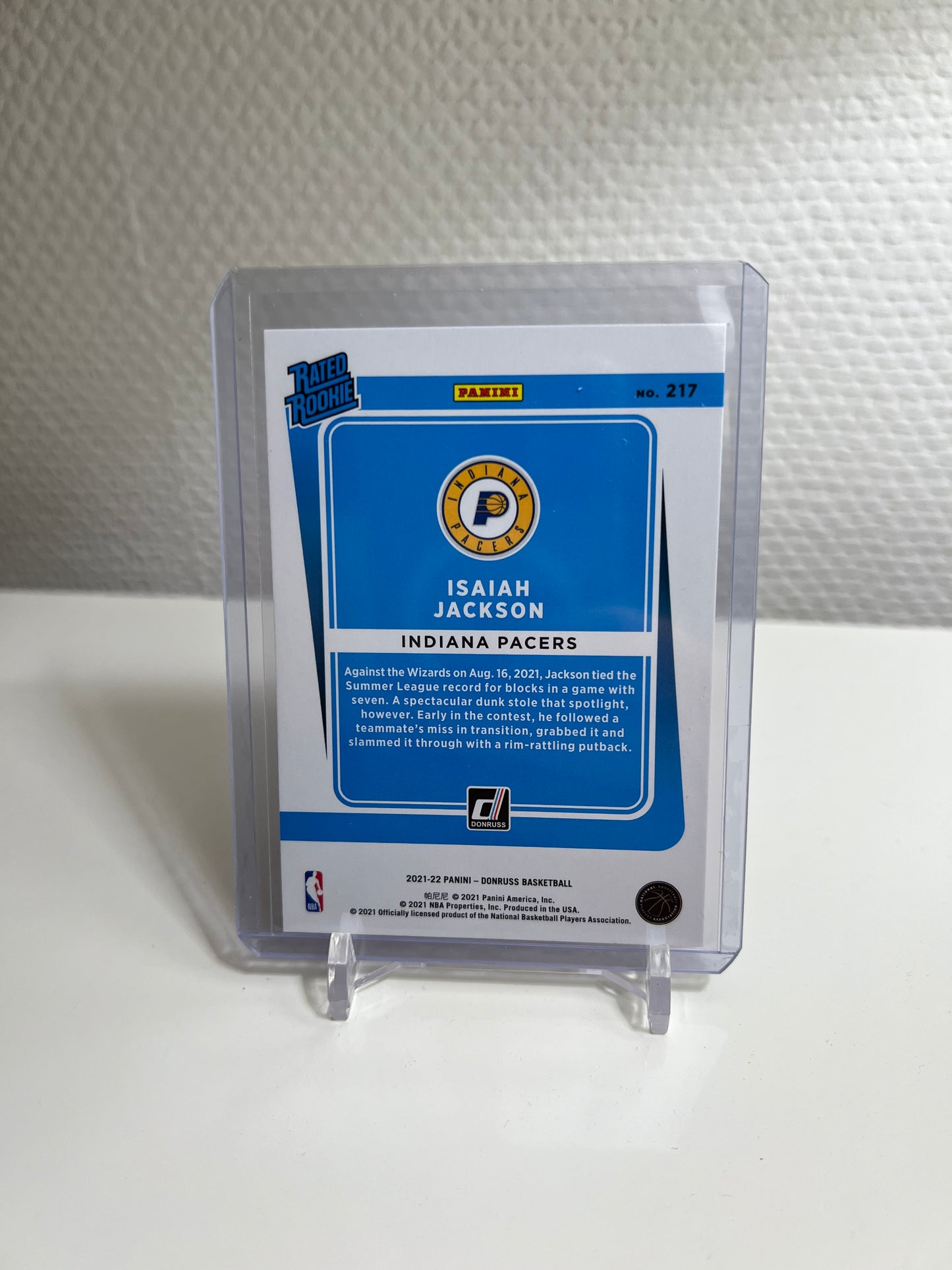 Donruss 21-22 - Isaiah Jackson Pink Laser Rated Rookie - Indiana Pacers
