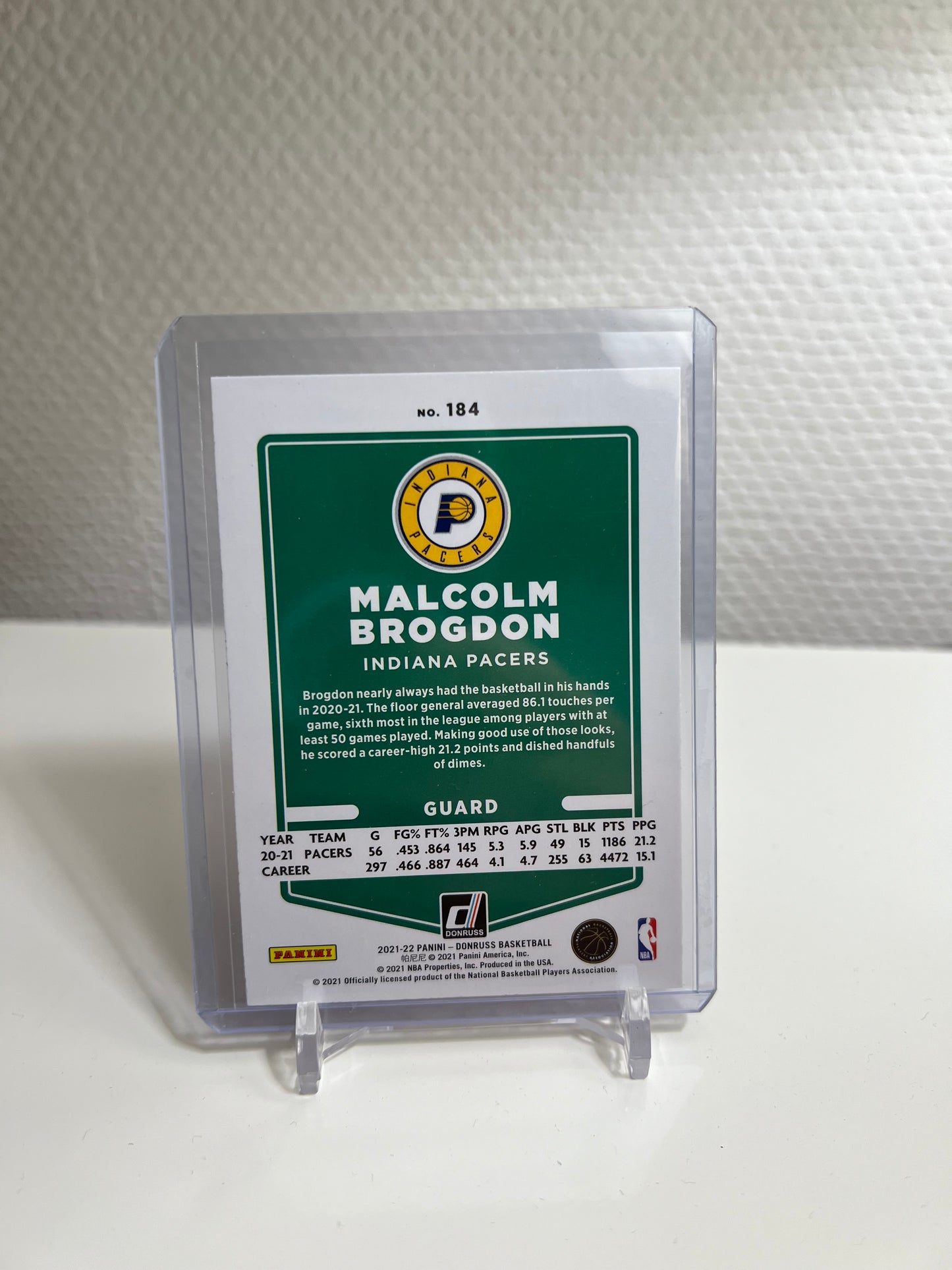 Donruss 21-22 - Malcolm Brogdon Orange Laser - Indiana Pacers