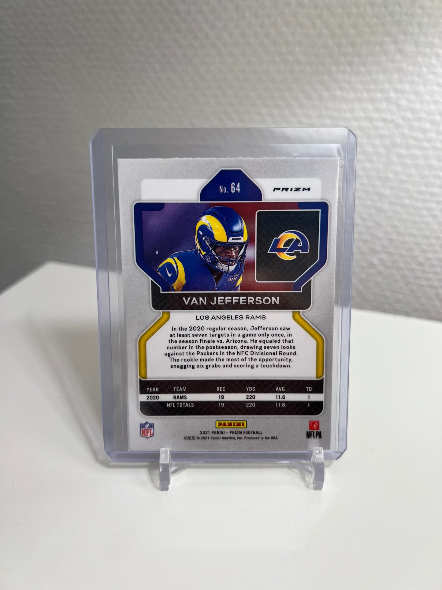Panini Prizm 21 - Van Jefferson Tri-Color - Los Angeles Rams