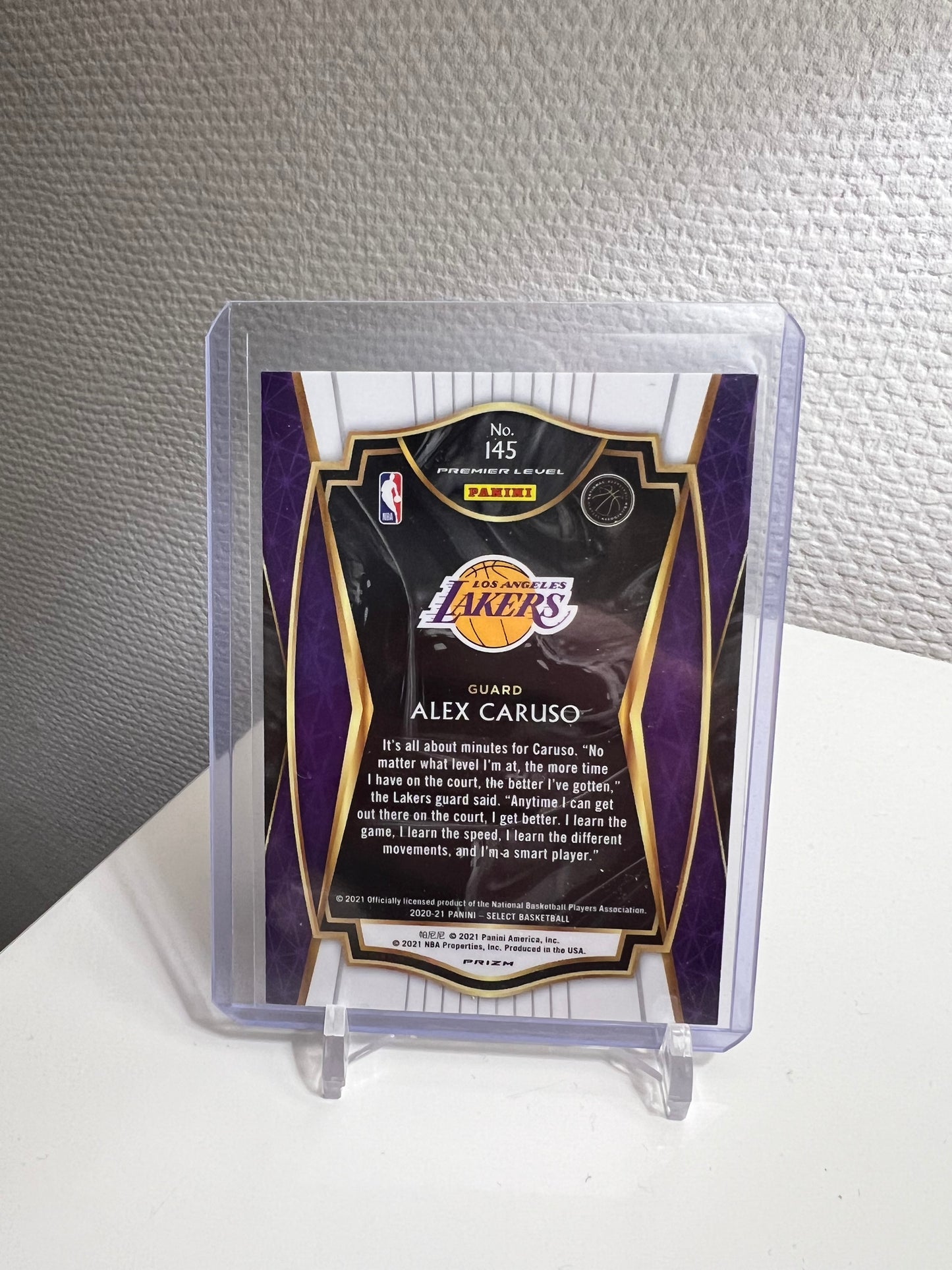 Select 20-21 - Alex Caruso Tri-Color Prizm - Los Angeles Lackers