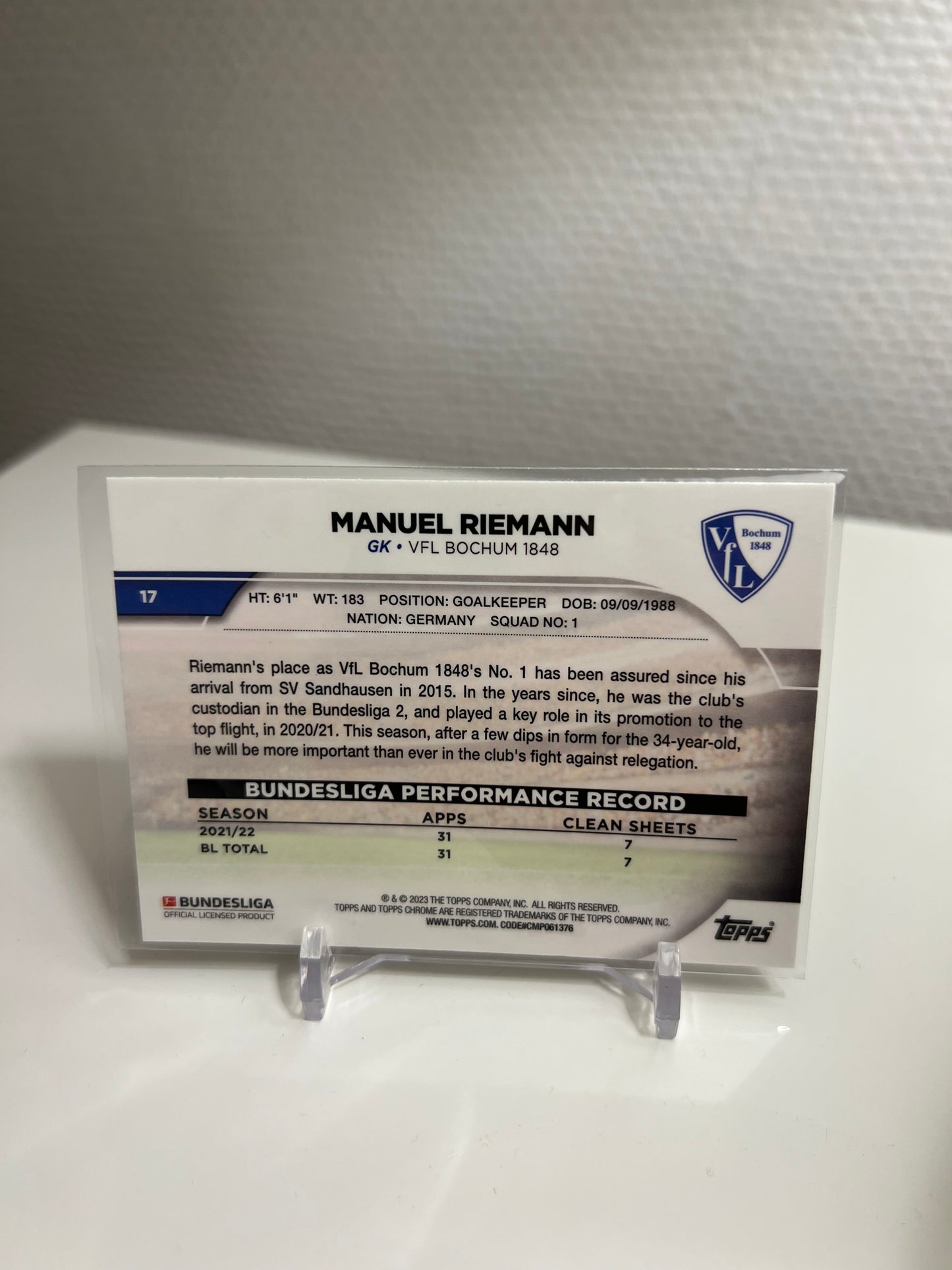Chrome 22-23 - Manuel Riemann - VfL Bochum 1848