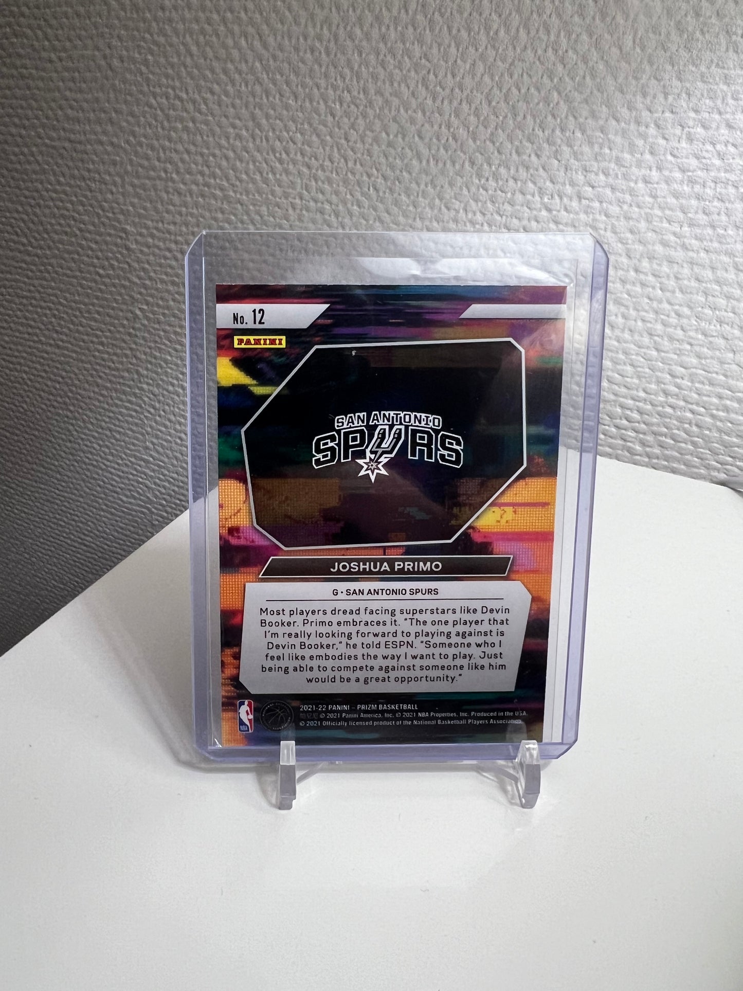 Prizm 21-22 - Joshua Primo Instant Impact RC Card - San Antonio Spurs