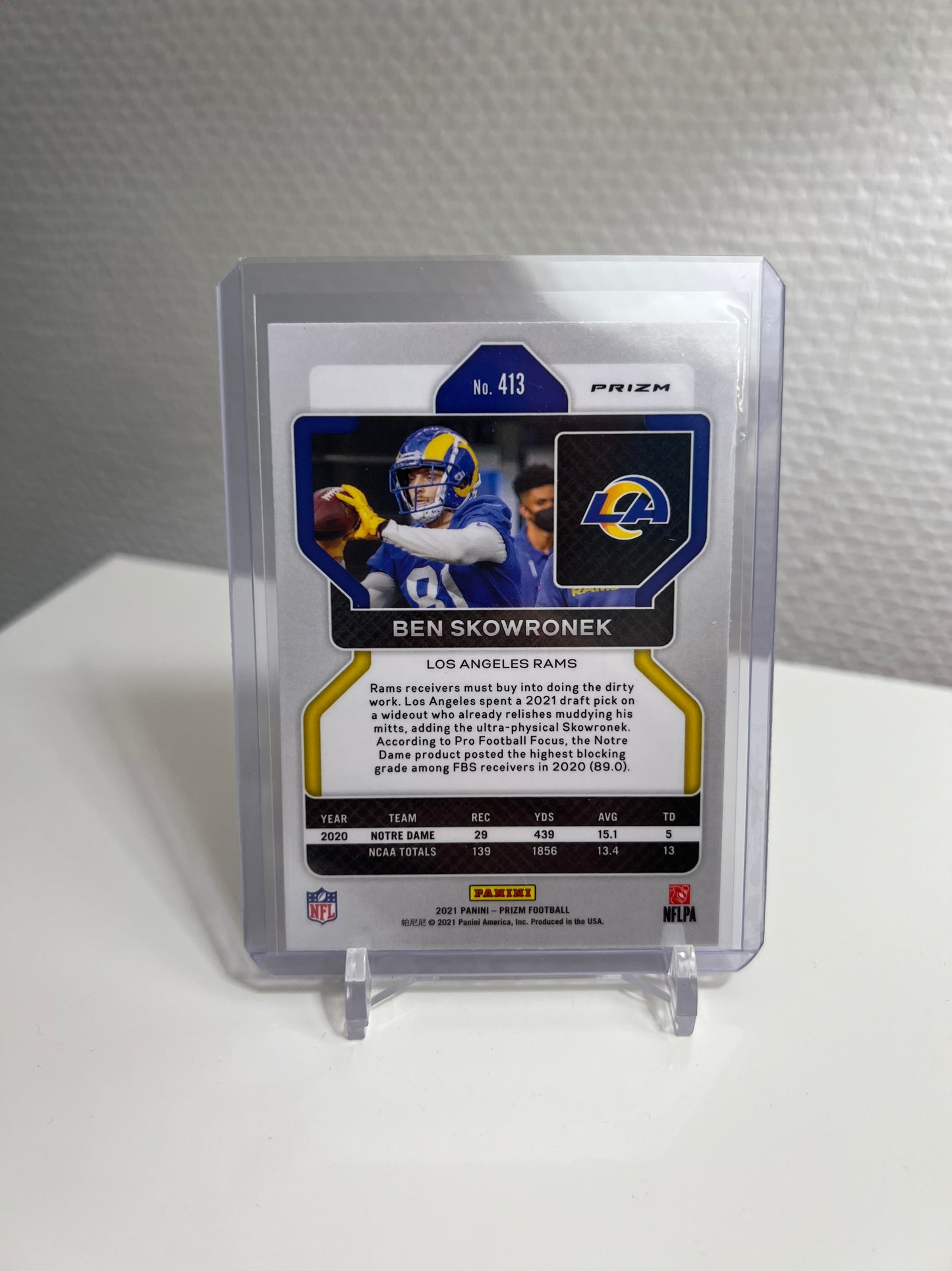 Panini Prizm 21 - Ben Skowronek Tri-Color RC Card - Los Angeles Rams