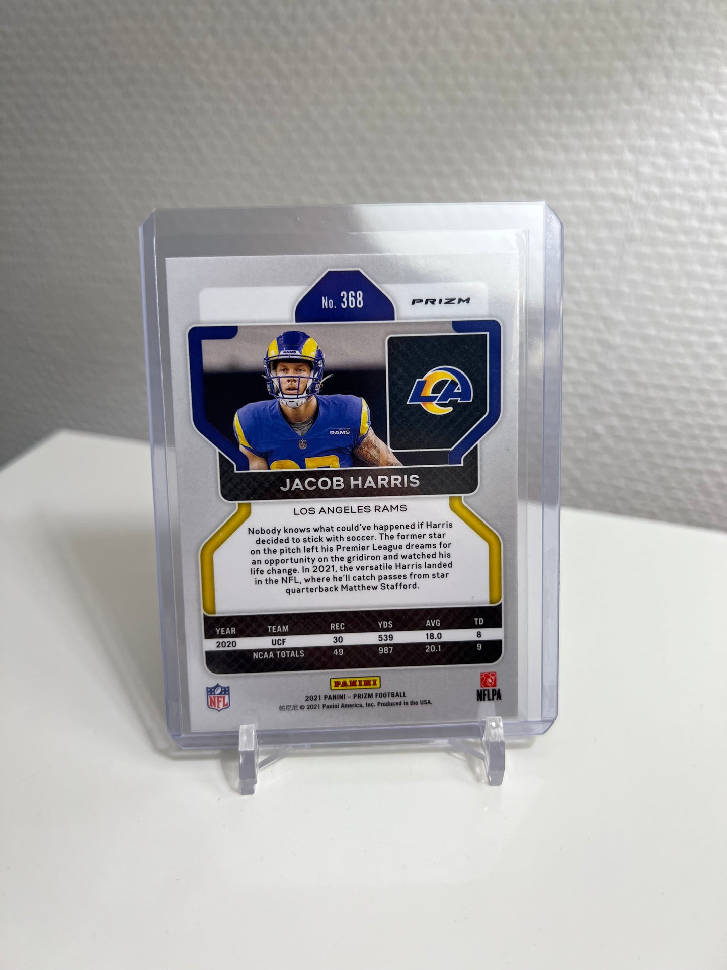 Panini Prizm 21 - Jacob Harris Tri-Color RC Card - Los Angeles Rams