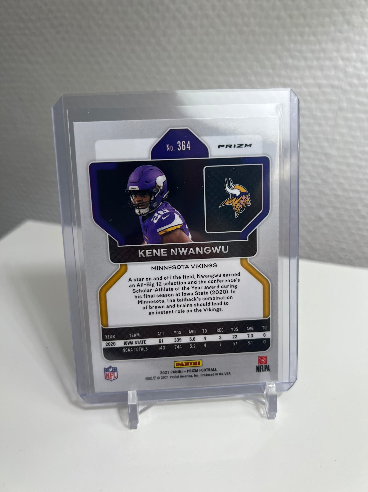 Prizm 21 - Kene Nwangwu Silver Prizm - Minnesota Vikings