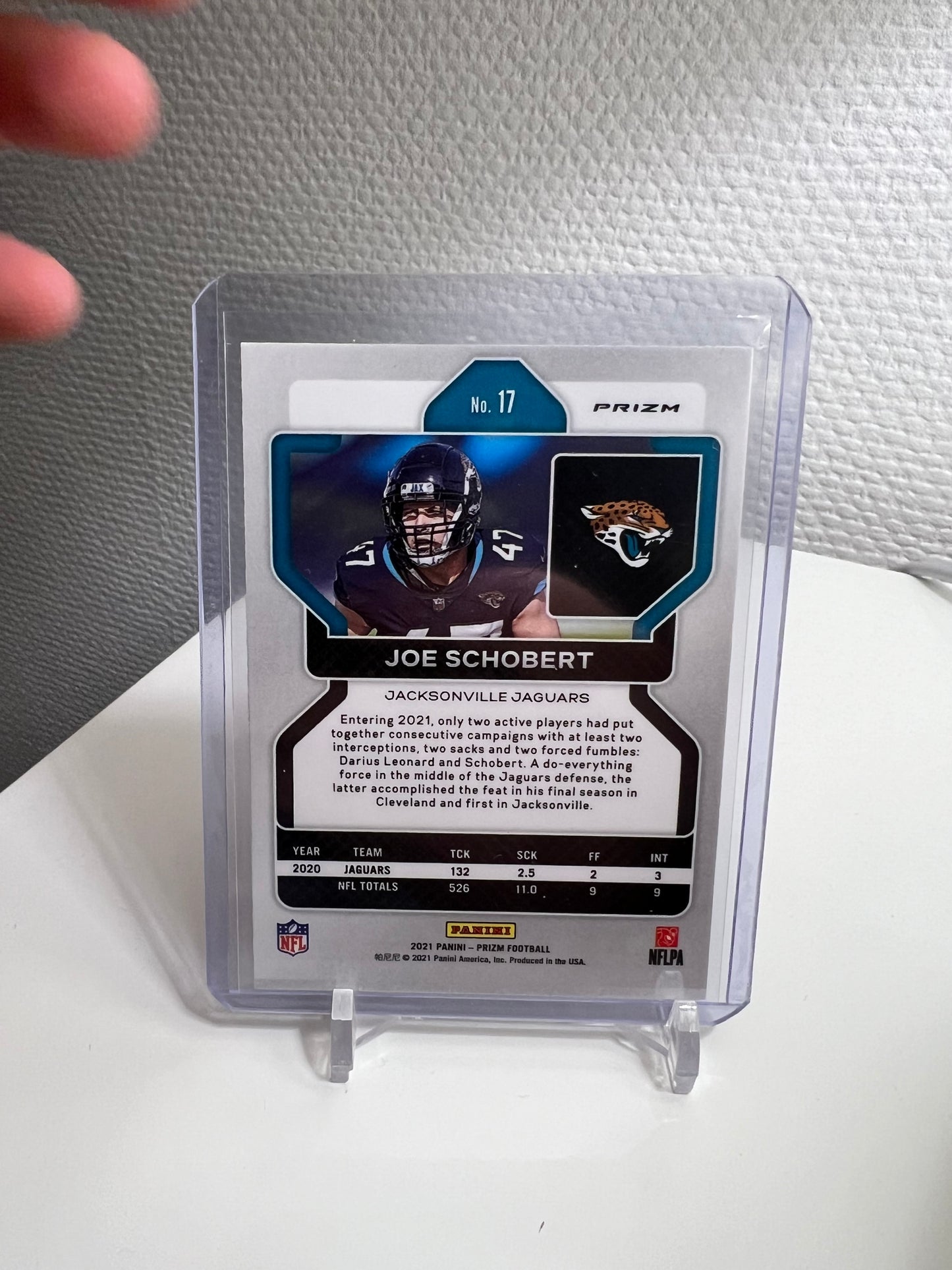 Prizm 21 - Joe Schobert Silver Holo - Jacksonville Jaguars