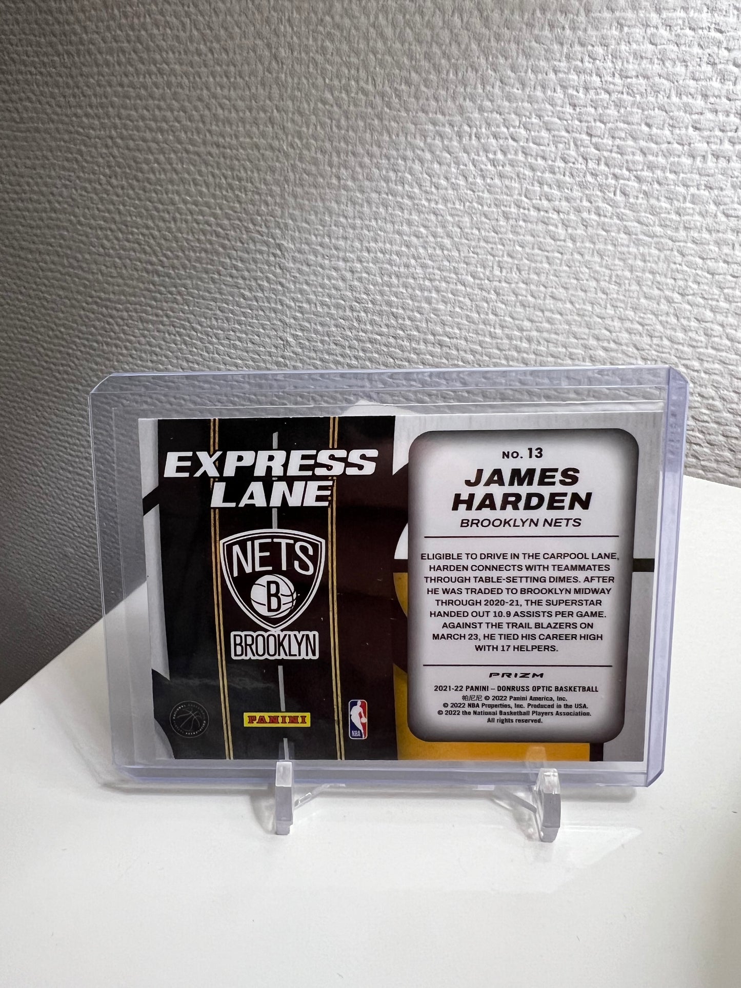 Donruss Optic 21-22 - James Harden Express Lane Silver Prizm - Brooklyn Nets