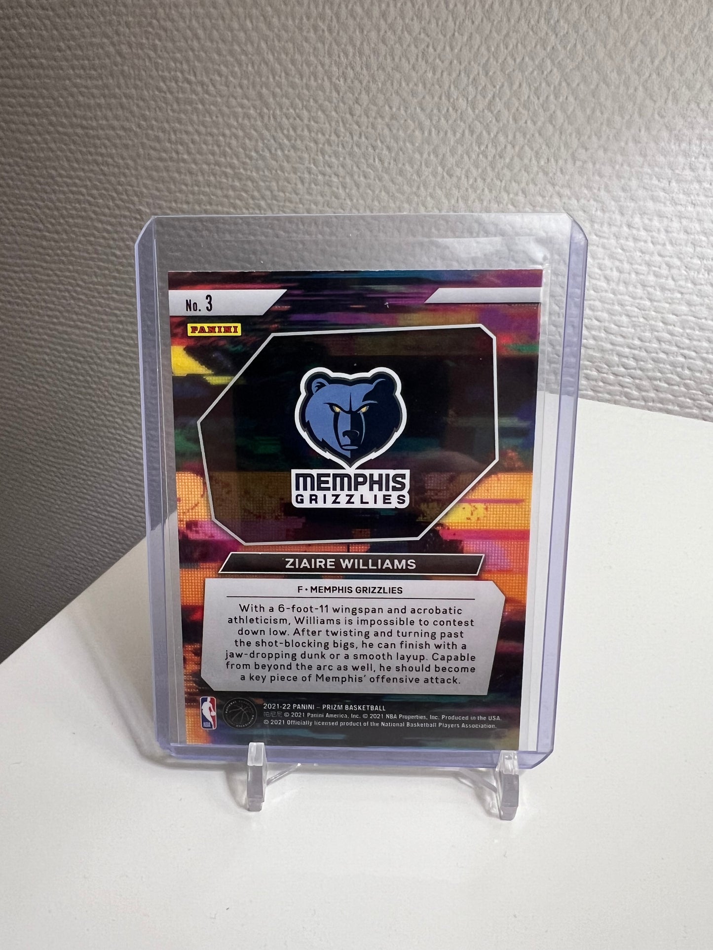 Prizm 21-22 - Ziaire Williams Instant Impact RC Card - Memphis Grizzlies