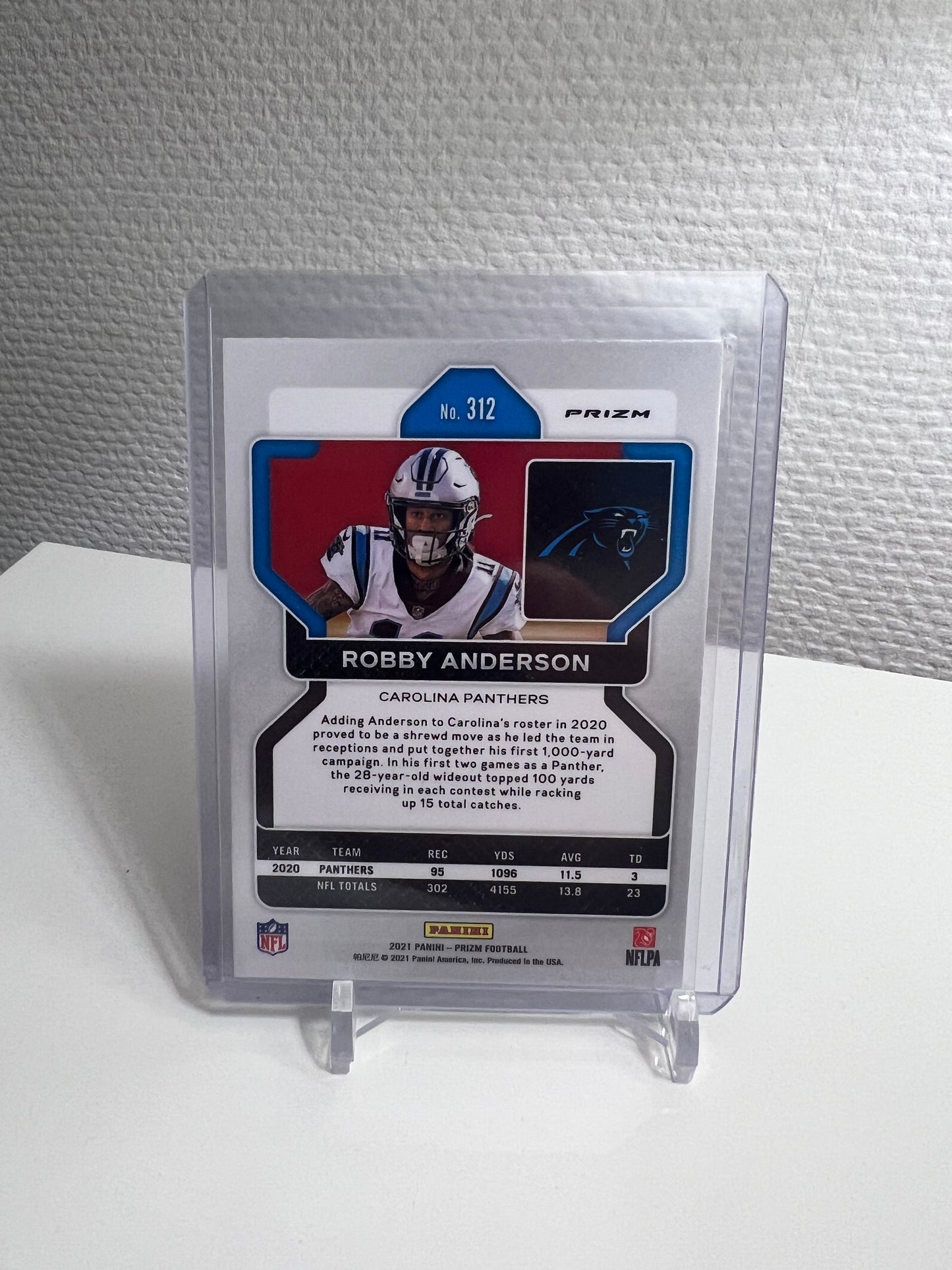 Prizm 21 - Robby Anderson Silver Prizm - Carolina Panthers