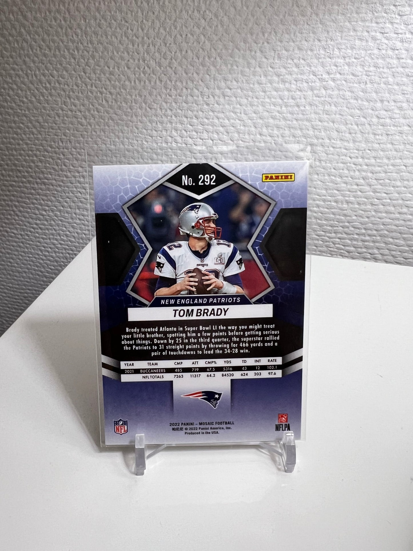 Mosaic 22 - Tom Brady Super Bowl LI MVP - New England Patriots