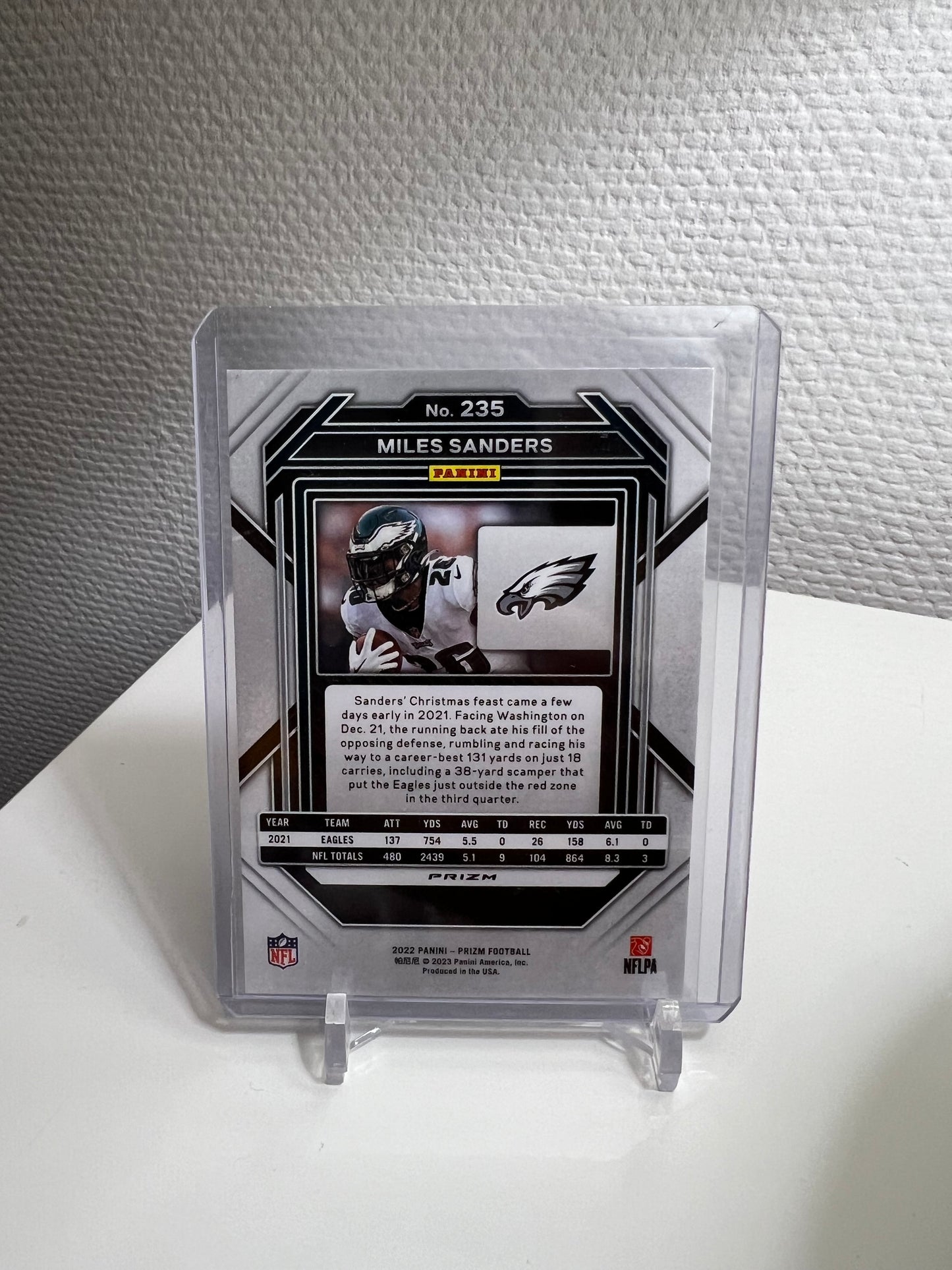 Prizm 22 - Miles Sanders Light Blue - Philadelphia Eagles