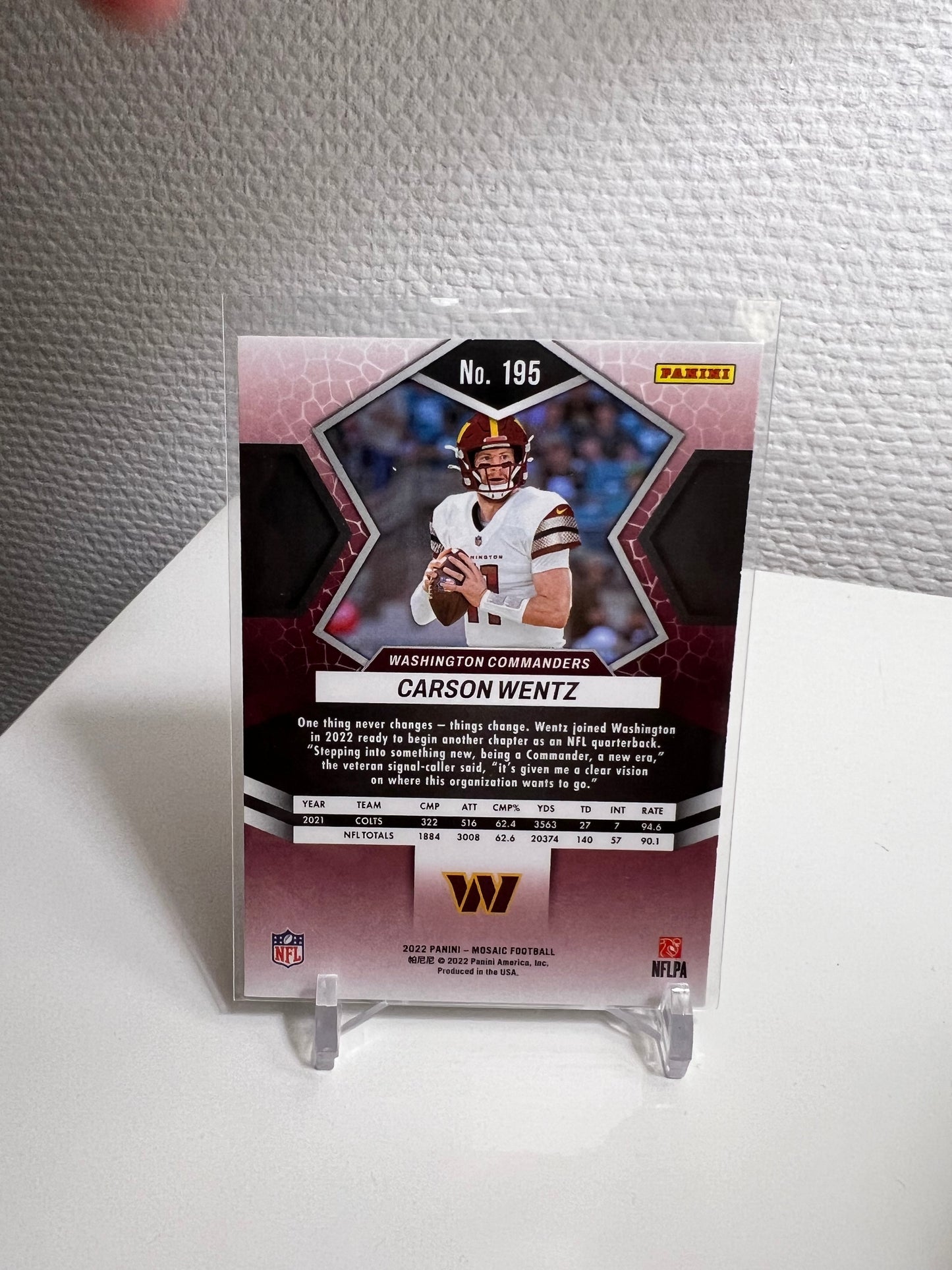 Mosaic 22 - Carson Wentz - Washington Commanders