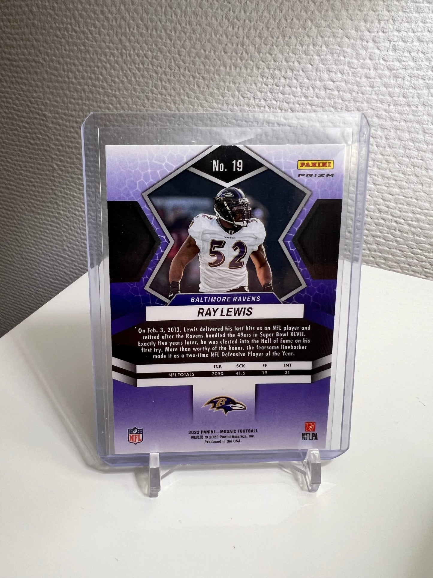 Mosaic 22 - Ray Lewis Green Prizm - Baltimore Ravens