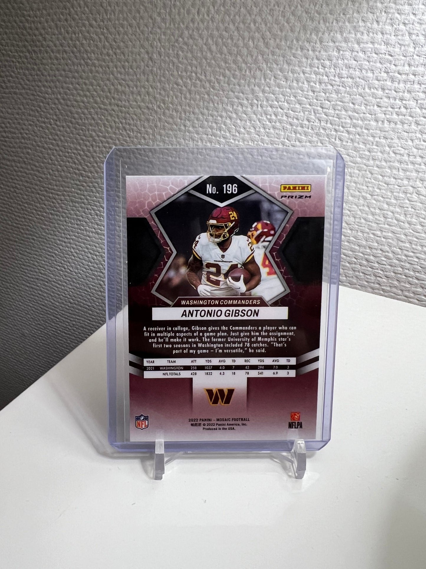 Mosaic 22 - Antonio Gibson Green Prizm - Washington Commanders