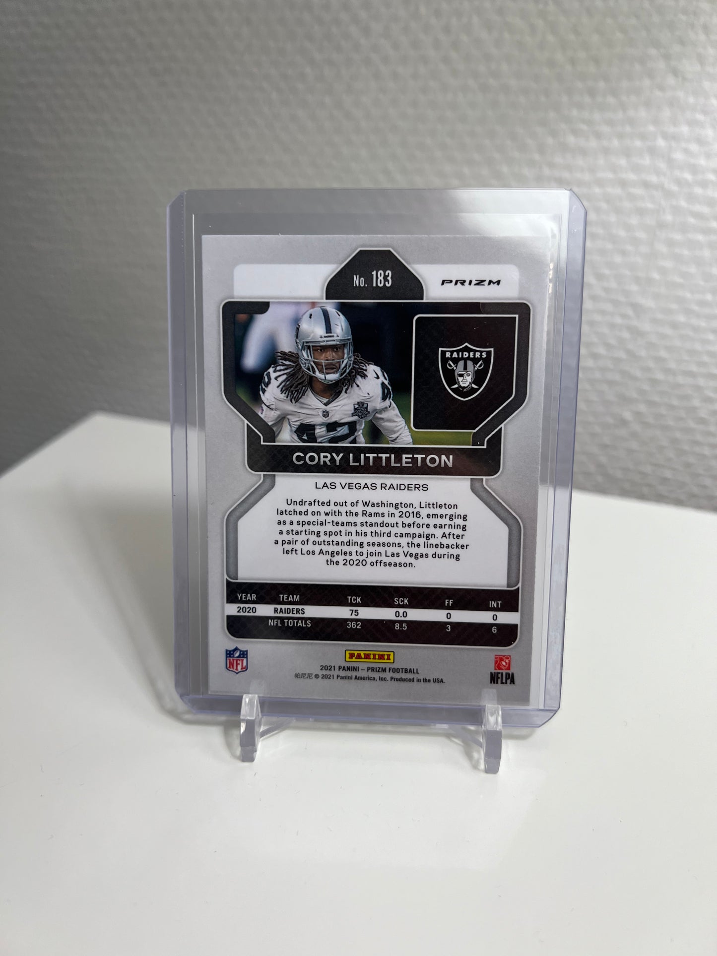Panini Prizm 21 - Cory Littleton - Las Vegas Raiders