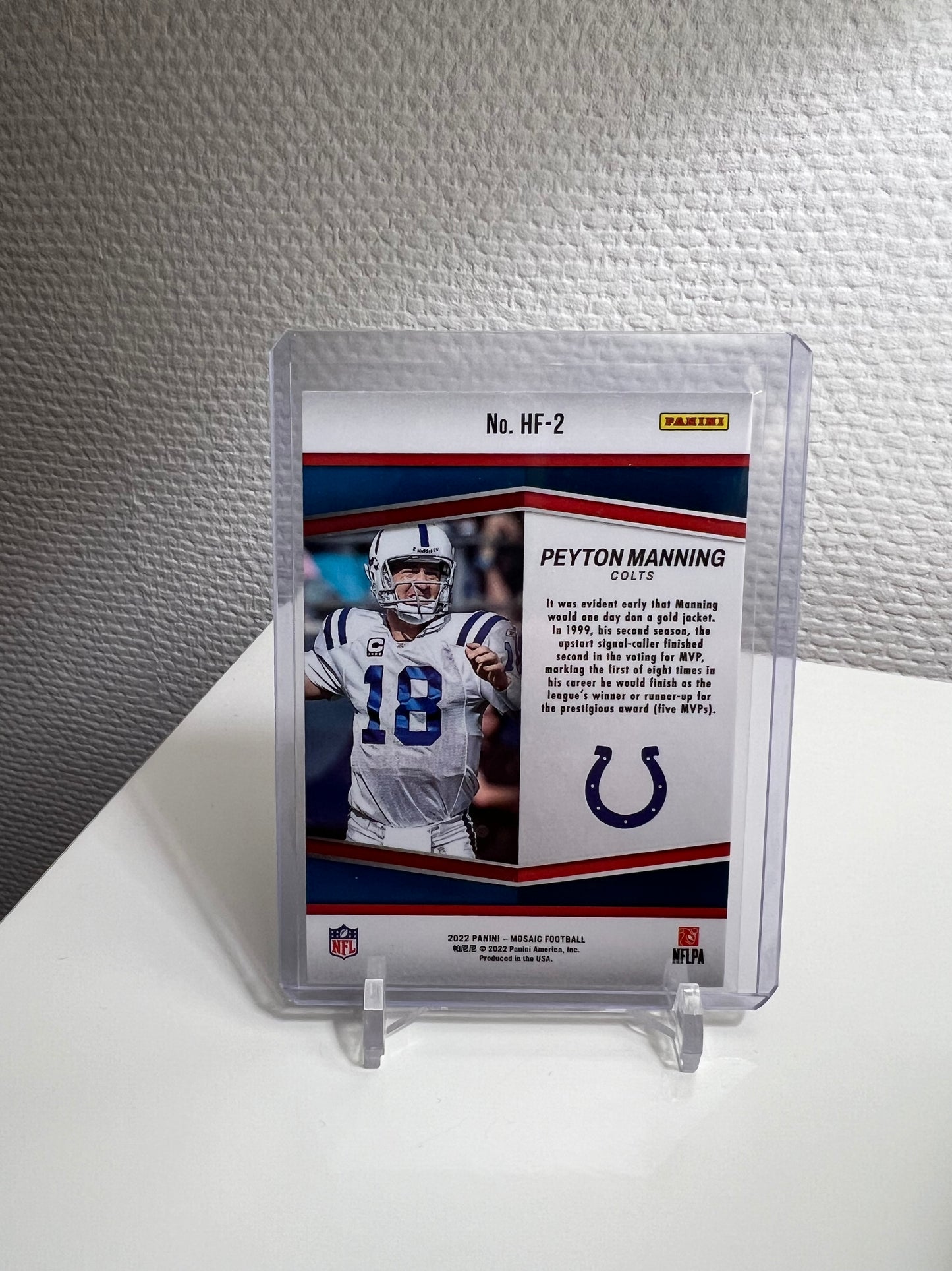 Mosaic 22 - Payton Manning Holofame - Indianapolis Colts #HF-2