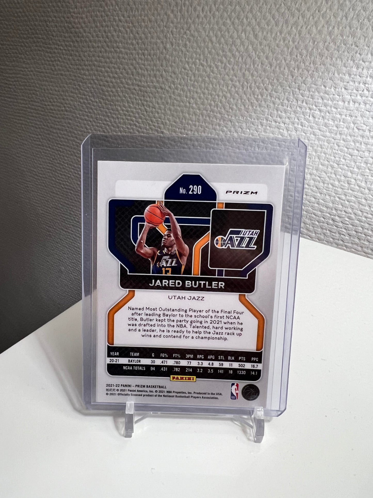 Prizm 21-22 - Jared Butler Tri-Color RC Card - Utah jazz