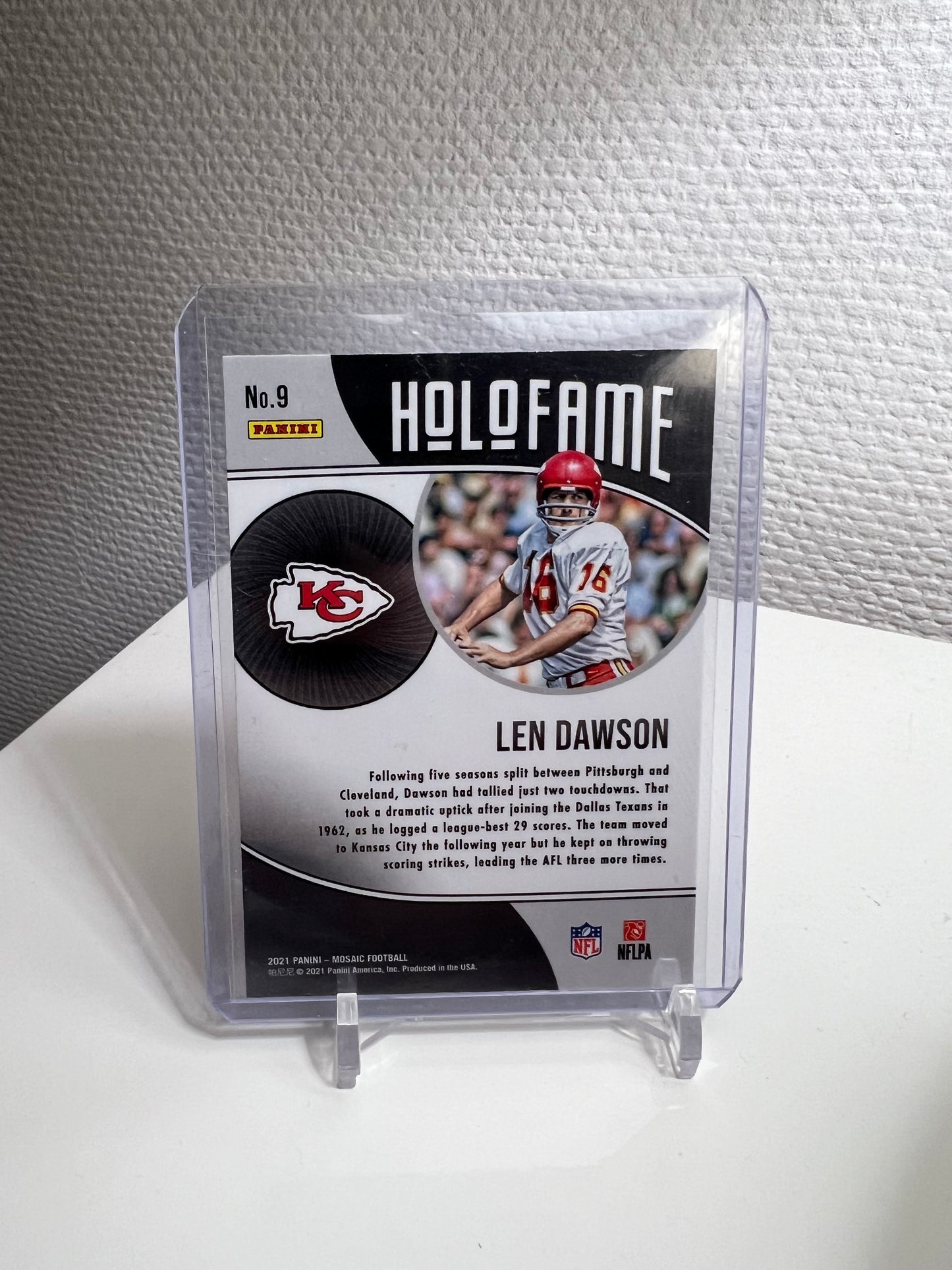 Mosaic 21 - Len Dawson Holofame - Kansas City Chiefs