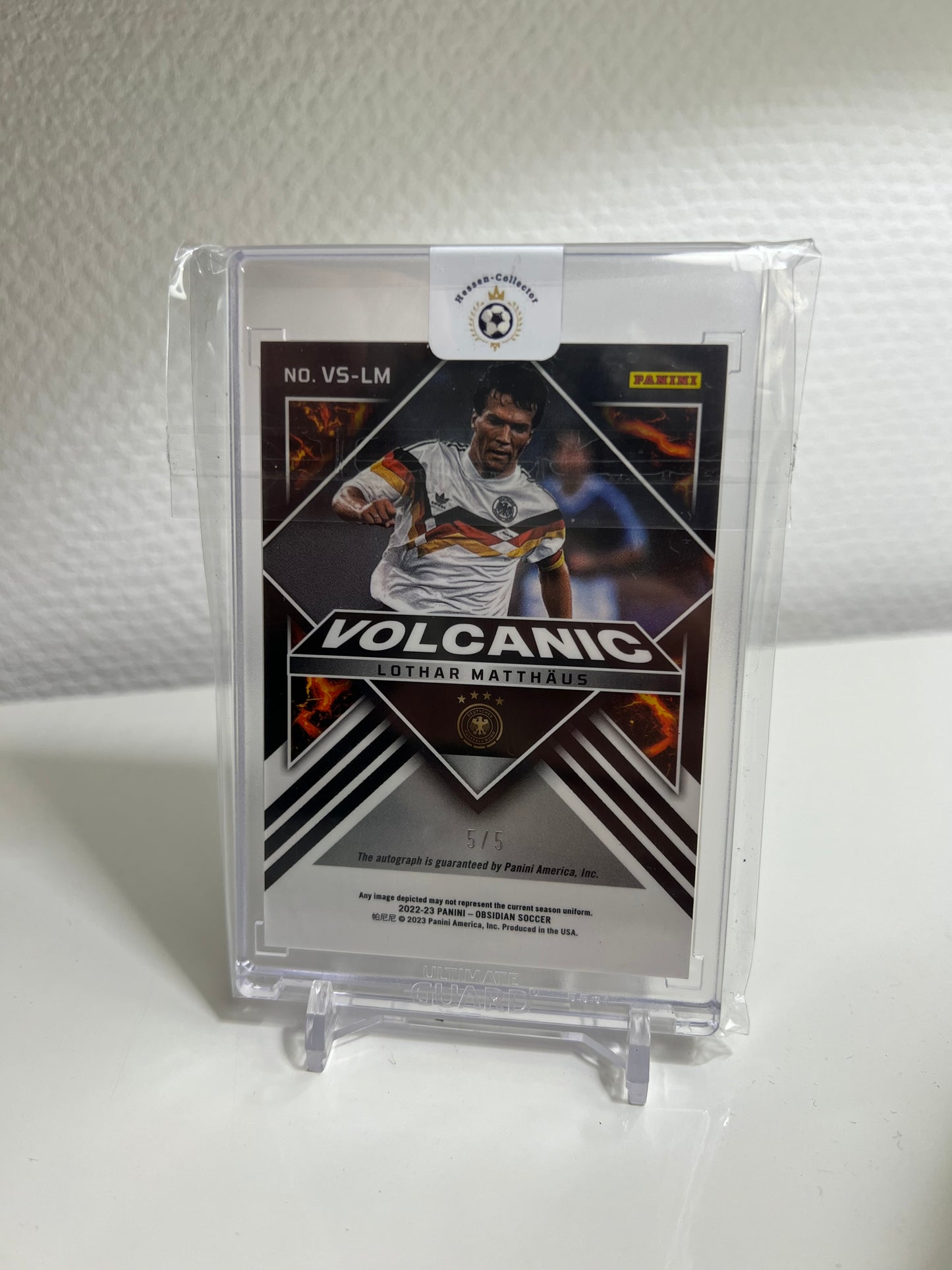 Obsisian 22-23 - Lothar Matthäus Autograph /5 Electric Etch Green Volcanic - Deutschland #VS-LM