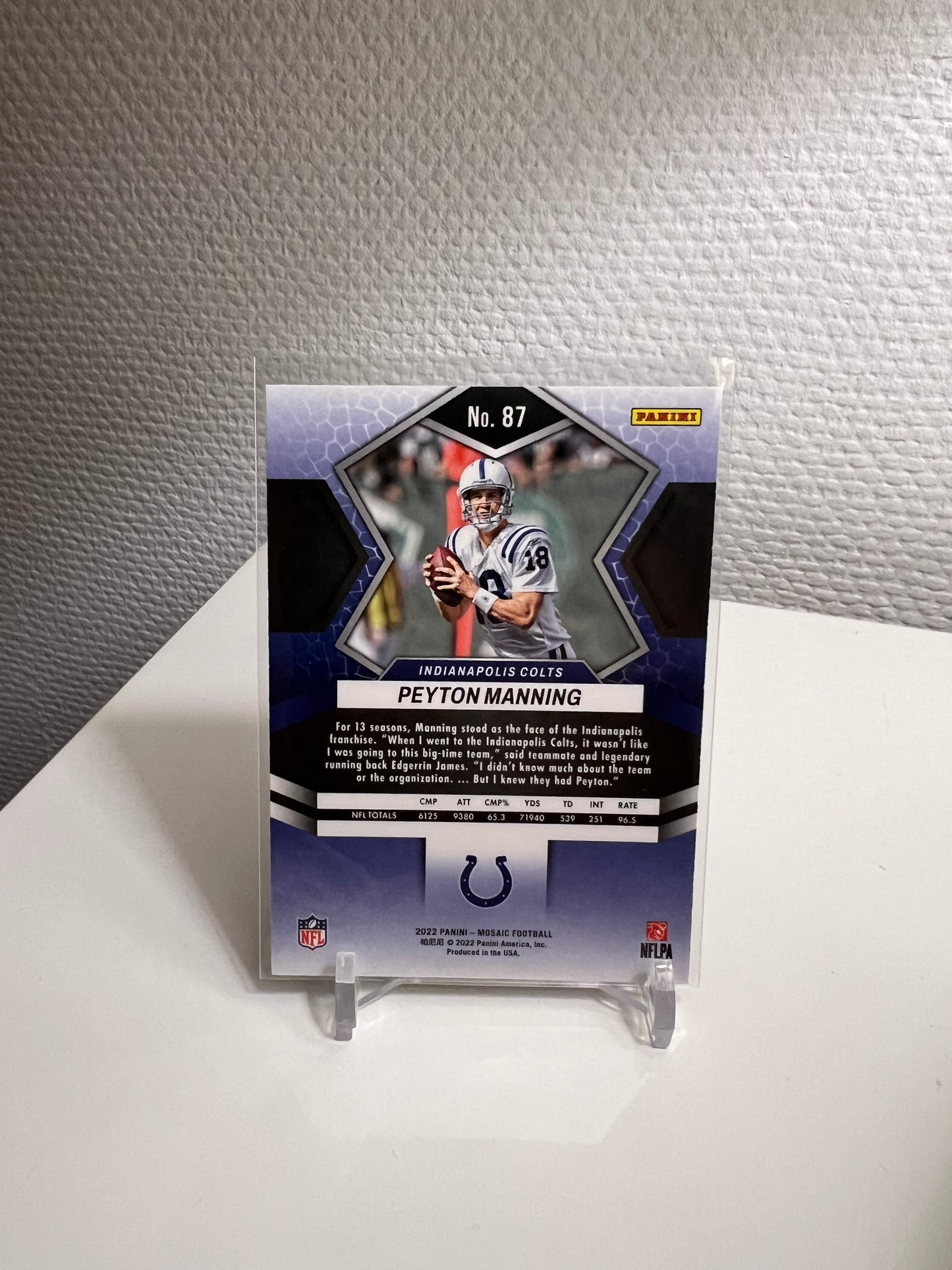 Mosaic 22 - Peyton Manning - Indianapolis Colts