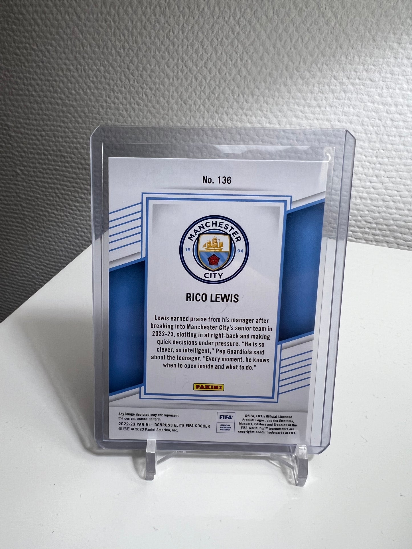 Donruss Elite 22-23 - Rico Lewis Red RC Card - Manchester City