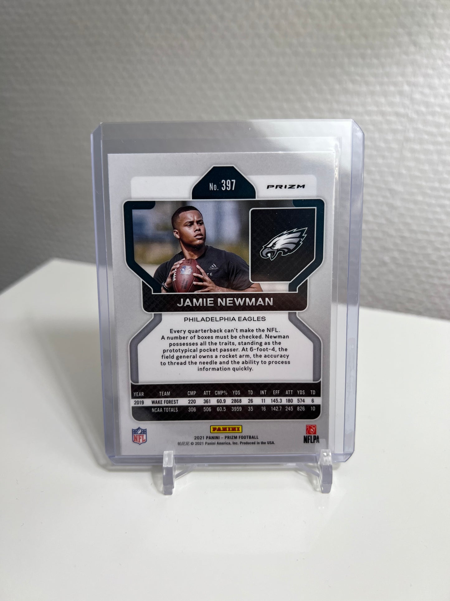 Panini Prizm 21 - Jamie Newman Tri-Color RC Card - Philadelphia Eagles